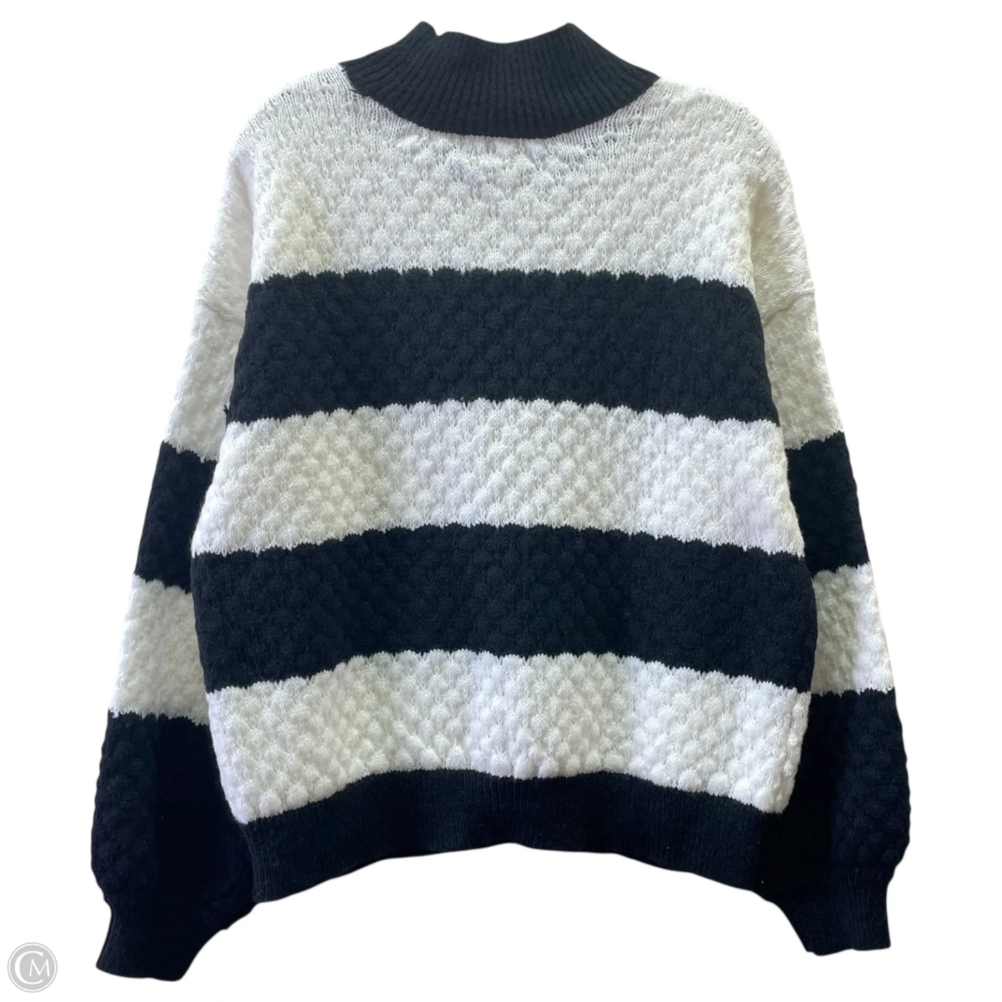 Sweater By Nine West In Black & White, Size: L