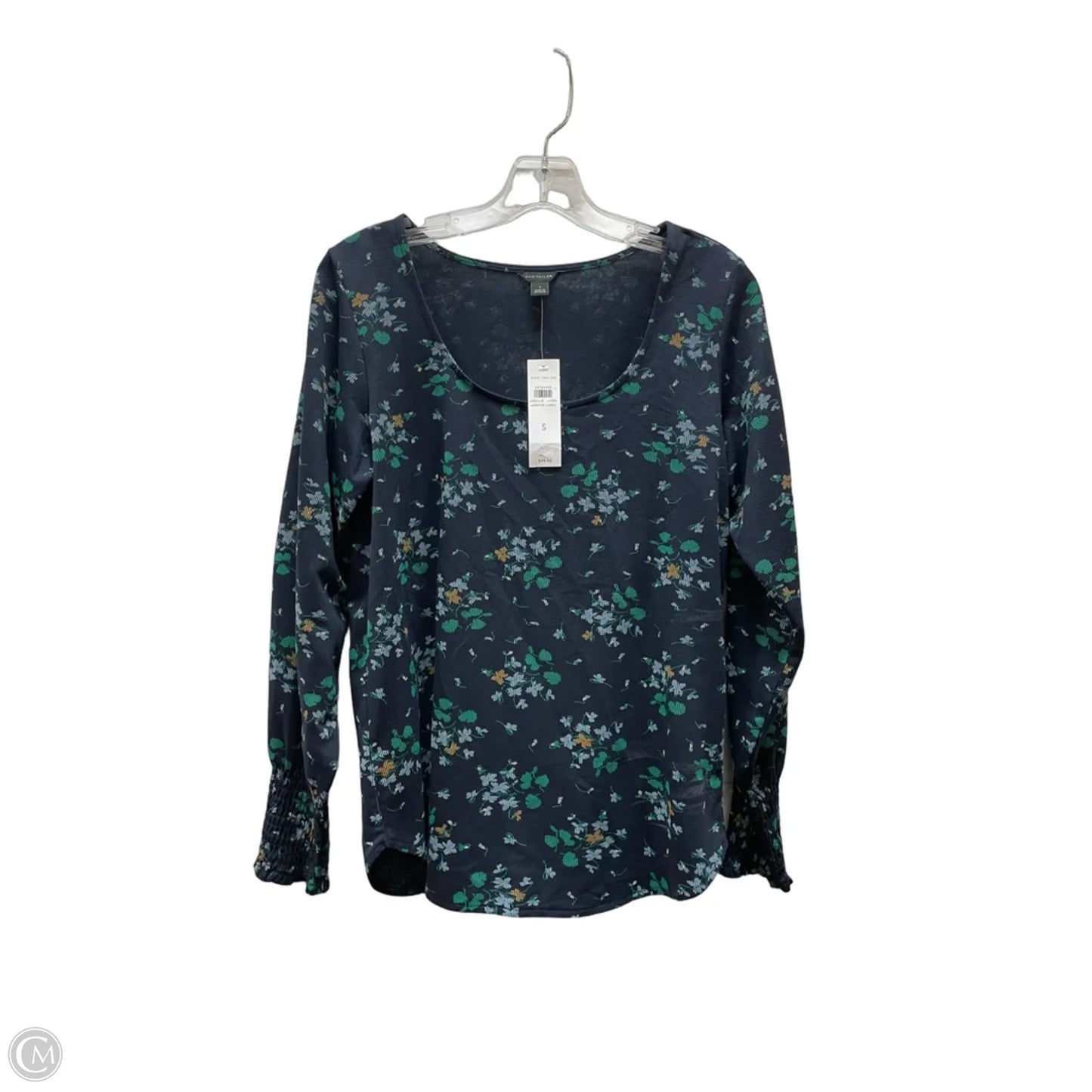 Top Long Sleeve By Ann Taylor In Blue & Green, Size: S