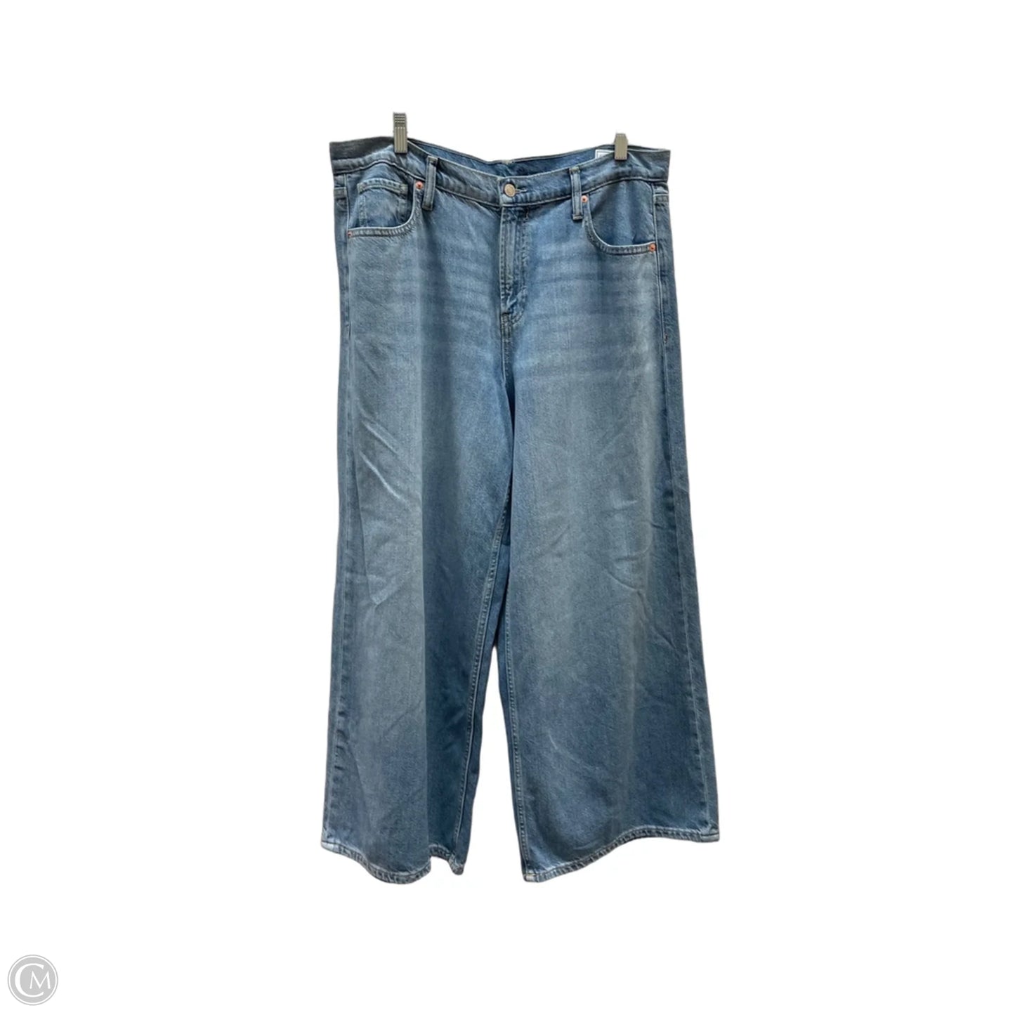 Jeans Wide Leg By Gap In Blue Denim, Size: 14