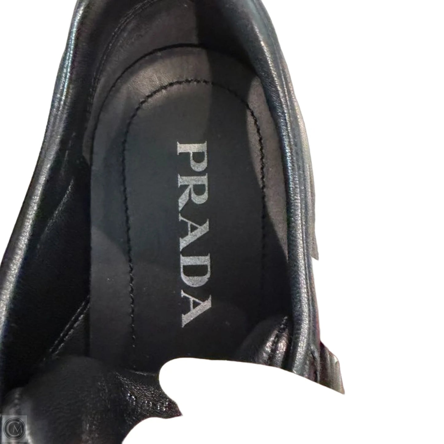 Shoes Luxury Designer By Prada In Black, Size: 7
