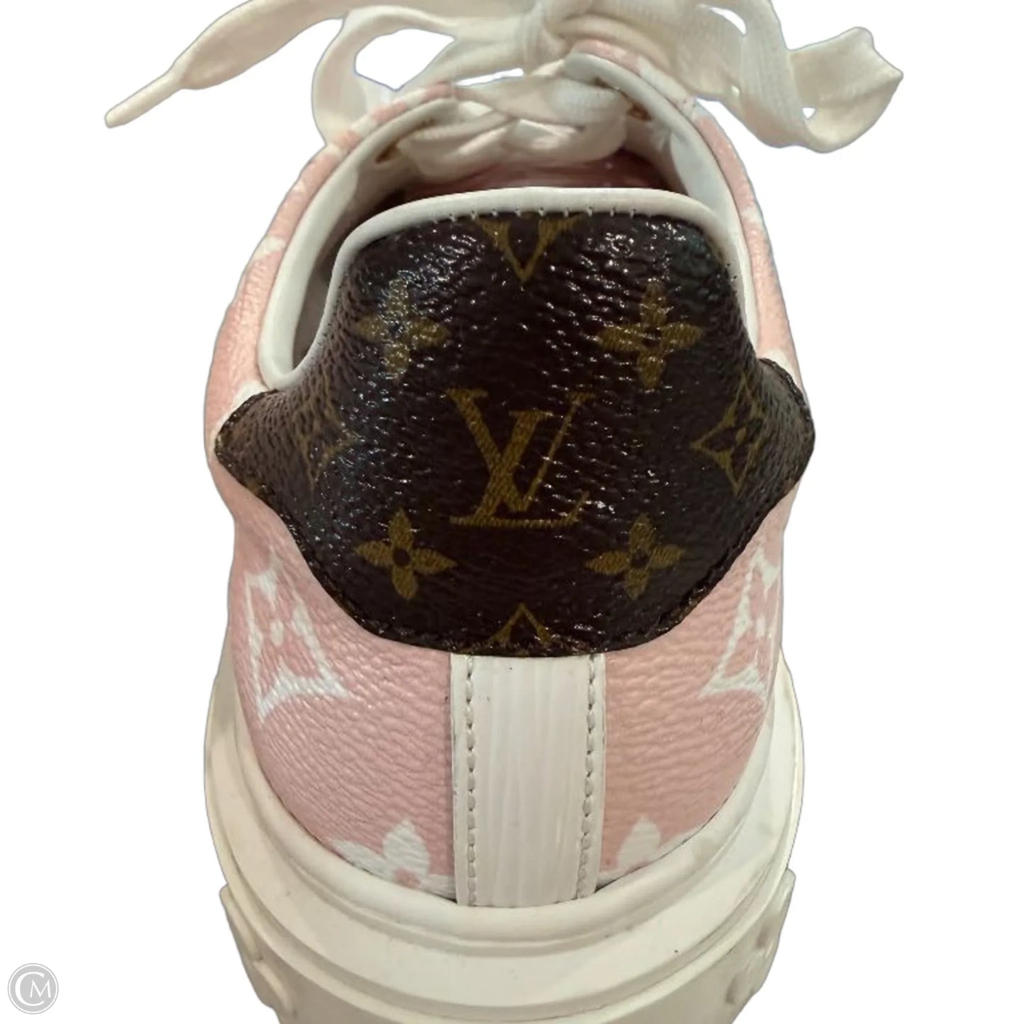 Shoes Luxury Designer By Louis Vuitton In Pink & White, Size: 6.5