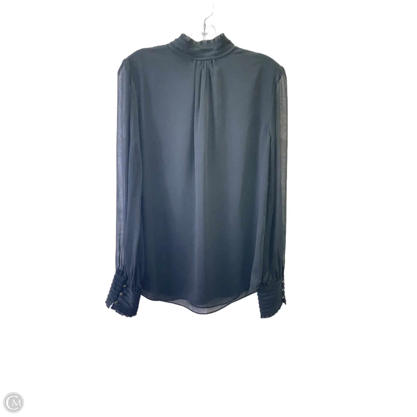 Blouse Long Sleeve By White House Black Market In Black, Size: 8