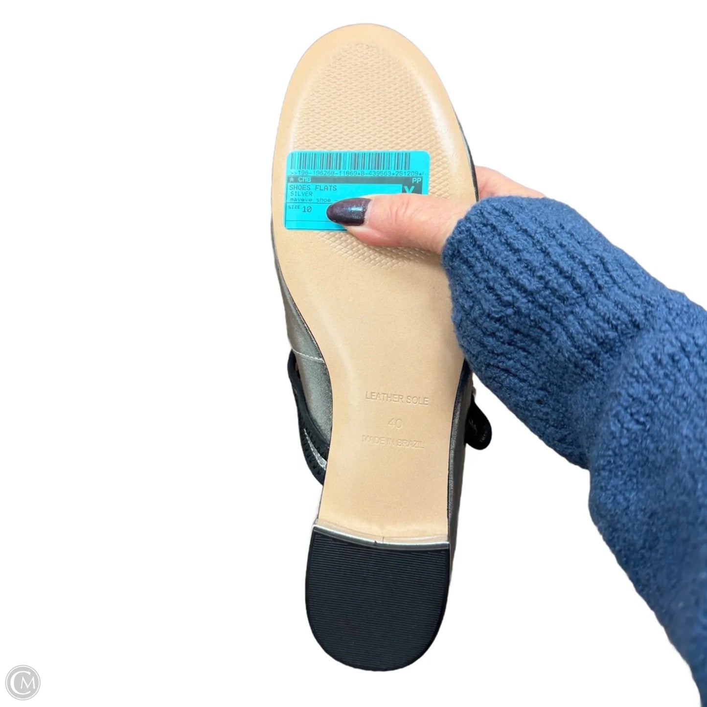 Shoes Flats By Maeve In Silver, Size: 10