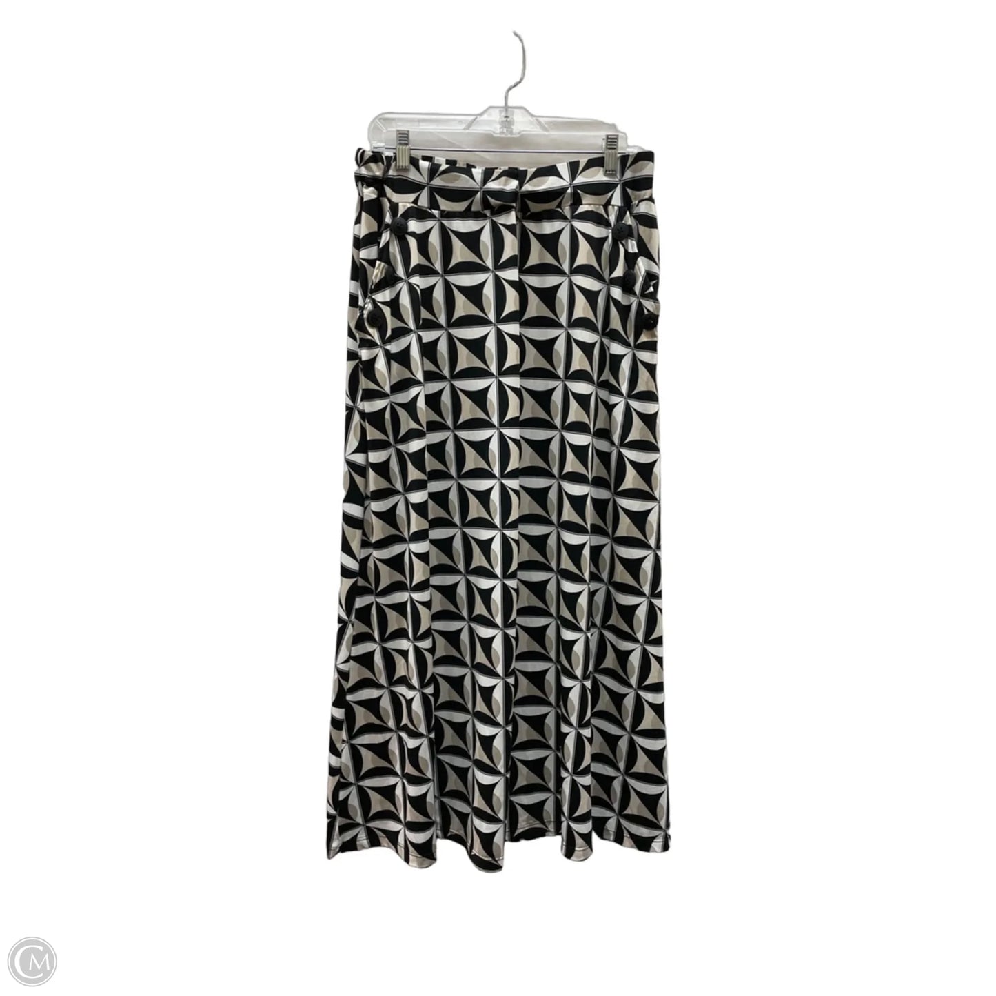 Skirt Maxi By Robert Louis In Black & Cream, Size: L