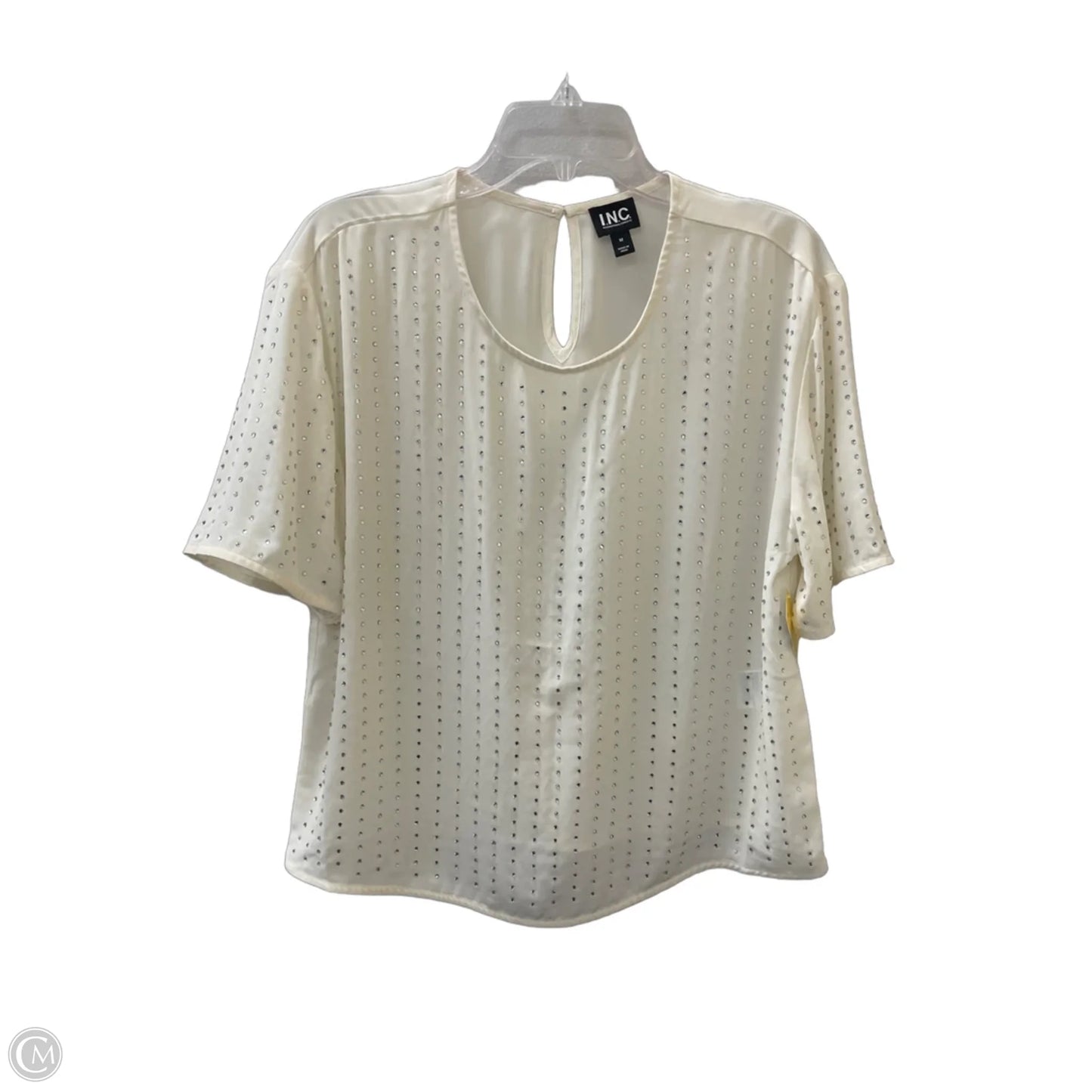 Top Short Sleeve Basic By Inc In White, Size: M