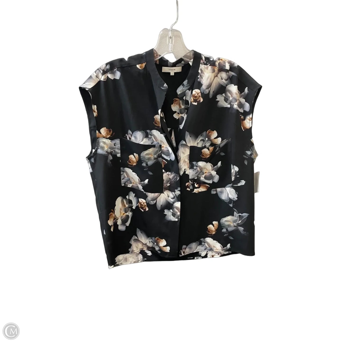 Top Sleeveless Basic By Vince In Floral Print, Size: Sp