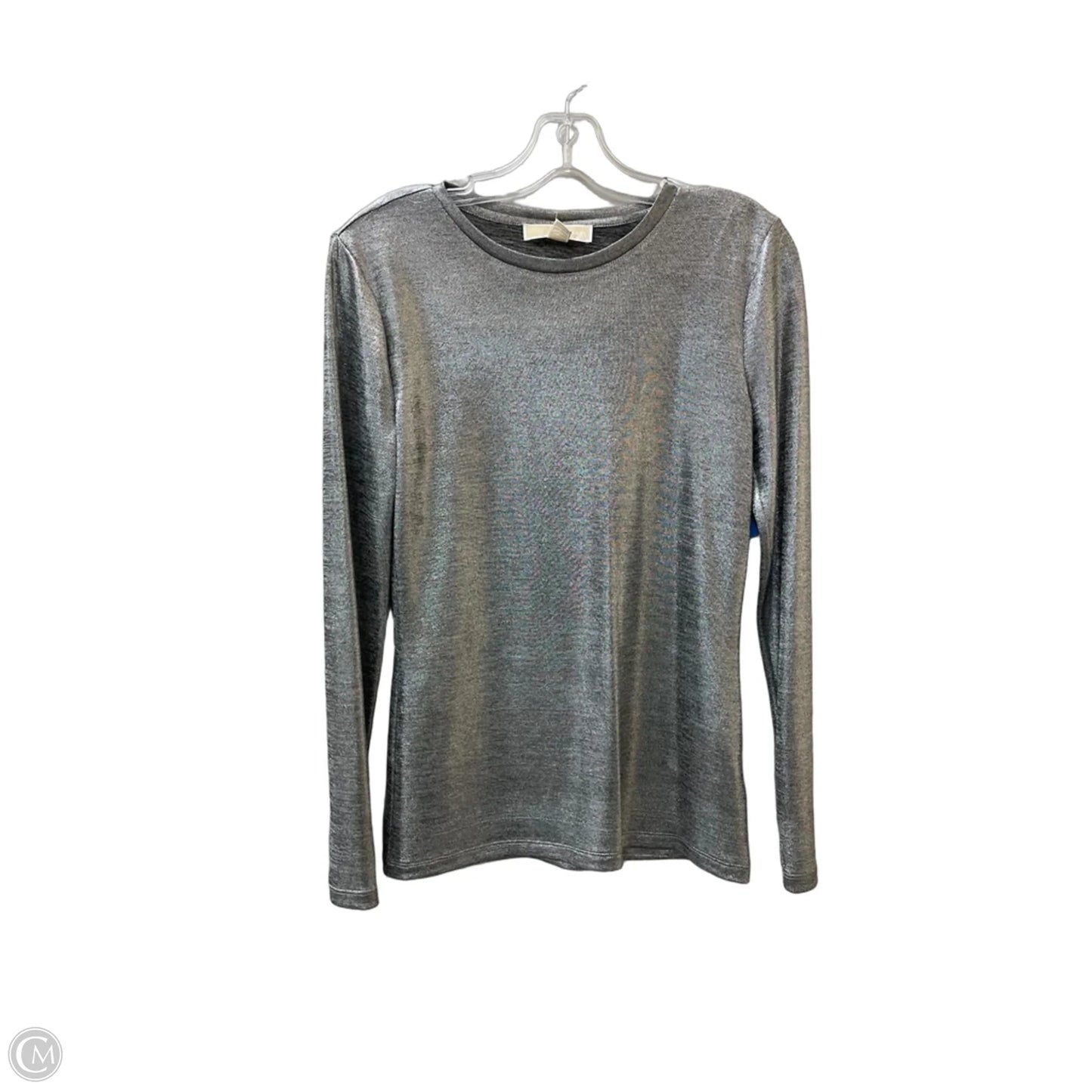 Top Long Sleeve By Michael By Michael Kors In Silver, Size: M