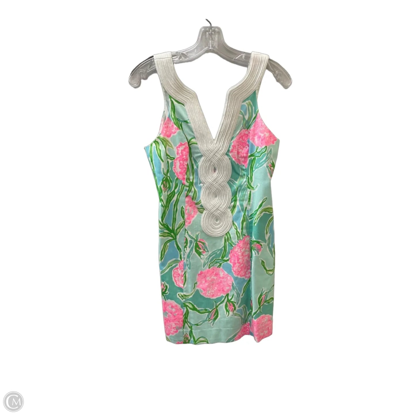 Dress Designer By Lilly Pulitzer In Green & Pink, Size: 2