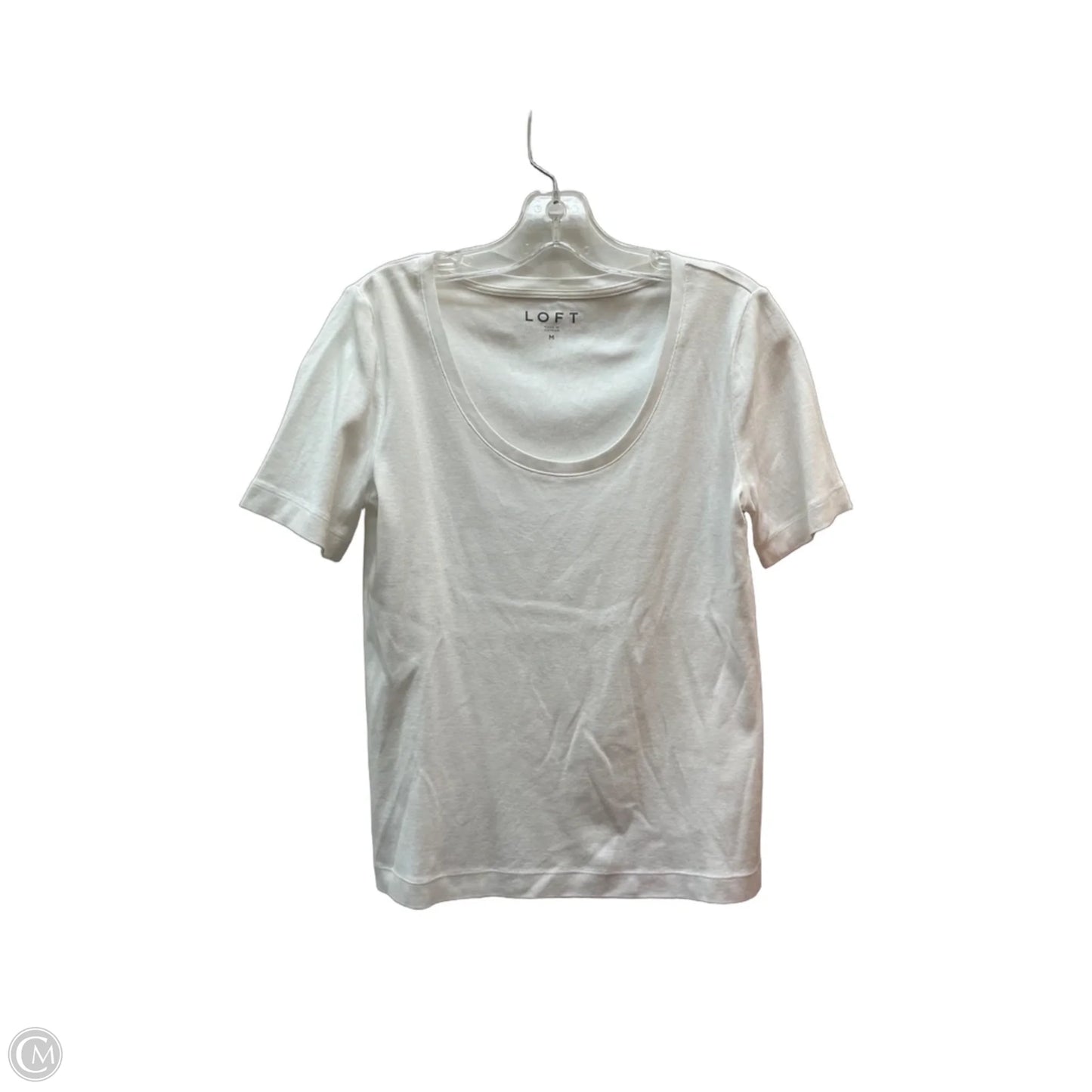 Top Short Sleeve By Loft In White, Size: M