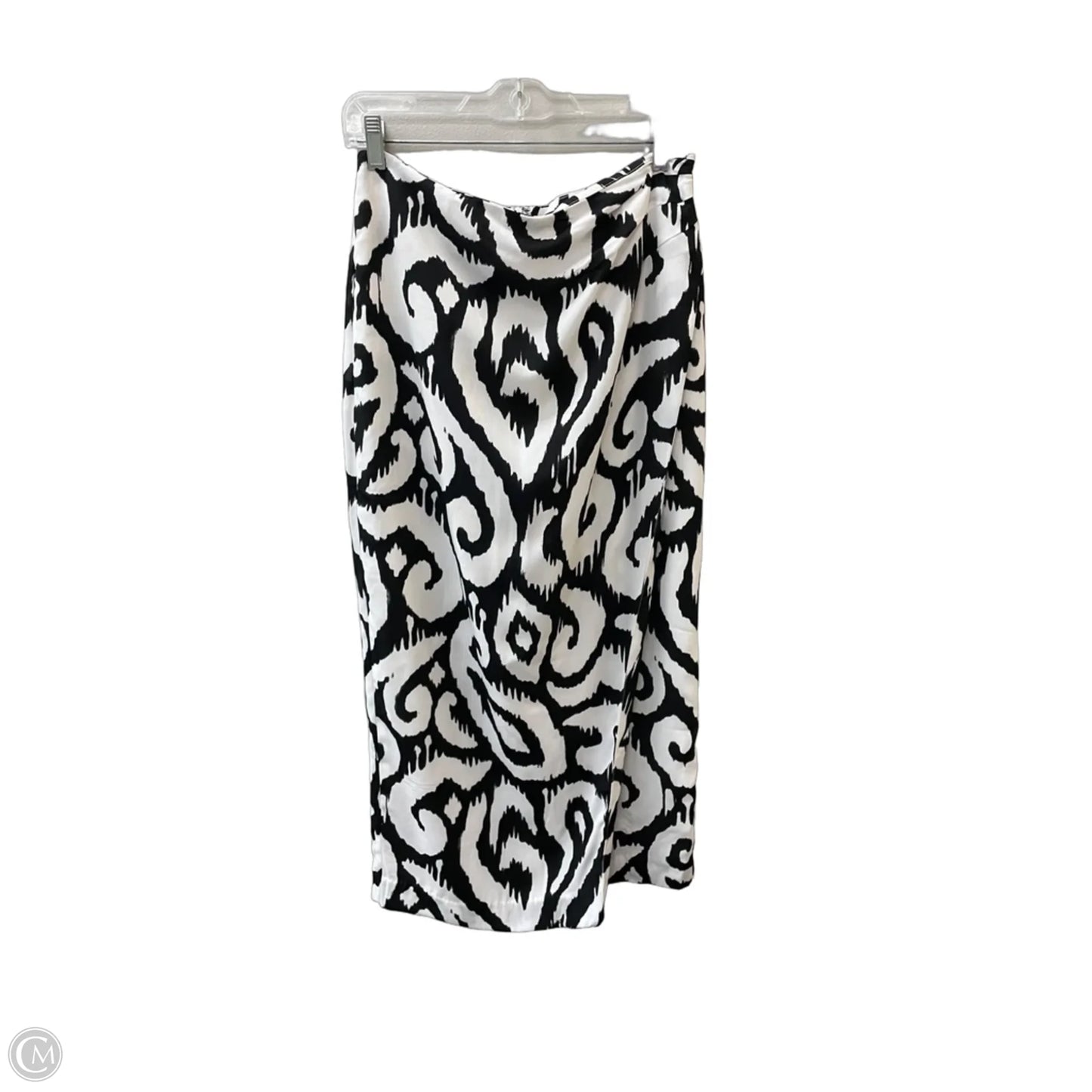 Skirt Midi By Ann Taylor In Black & White, Size: 6