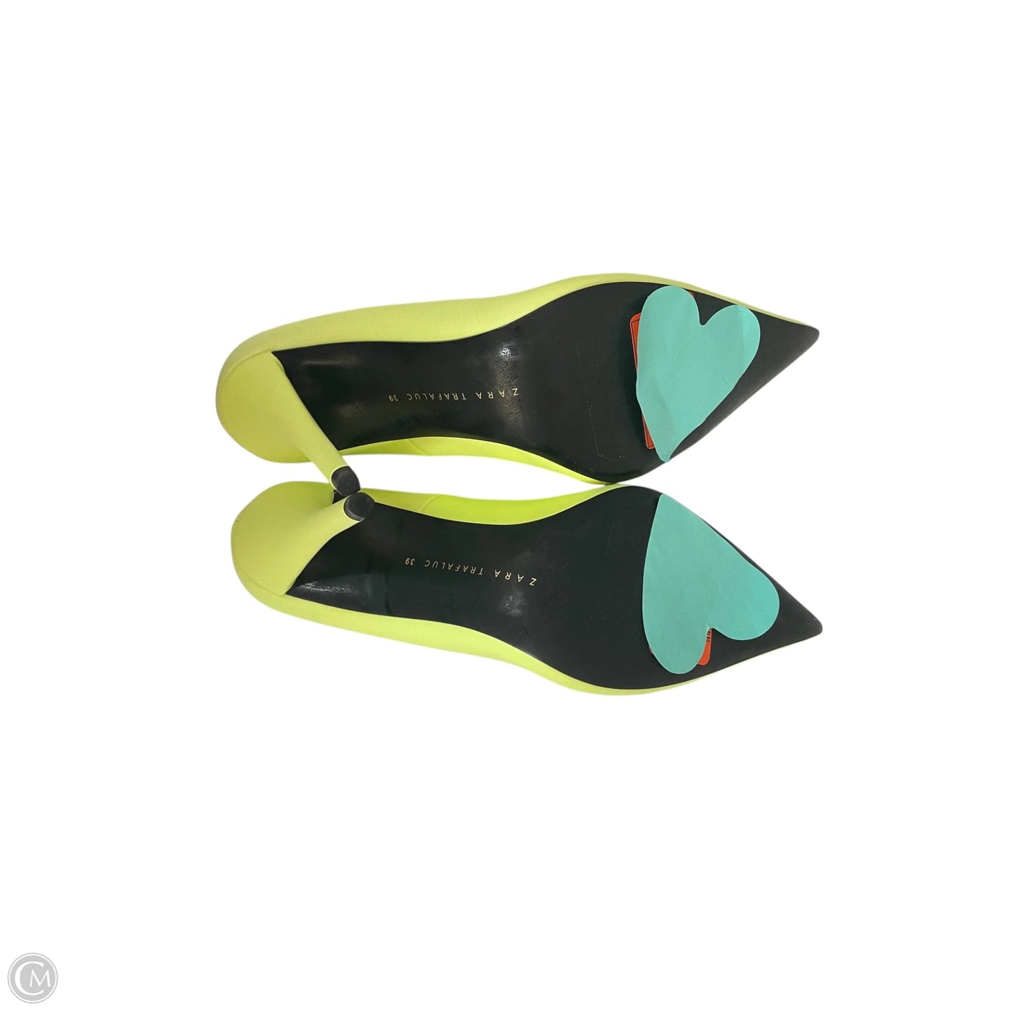 Shoes Heels Kitten By Zara In Green, Size: 8.5