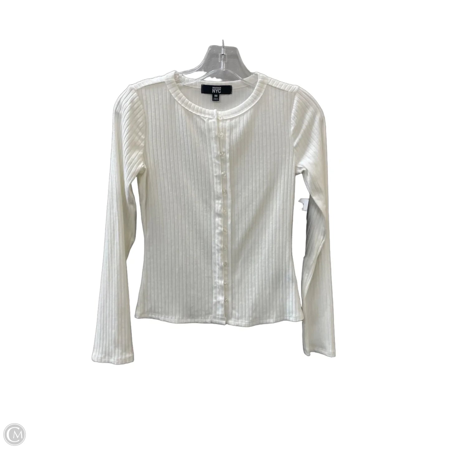 Top Long Sleeve By Madden Nyc In Cream, Size: Xs