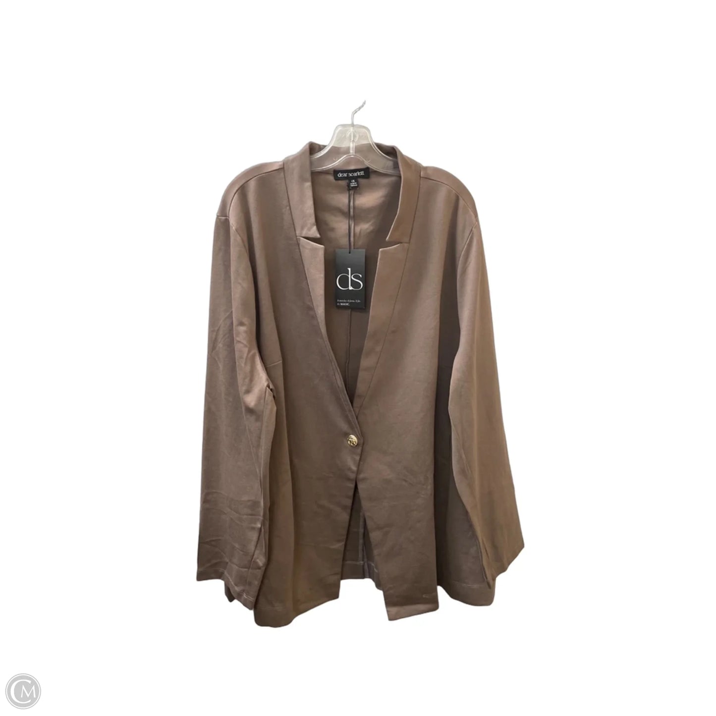 Blazer By Dear Scarlett In Taupe, Size: 1x