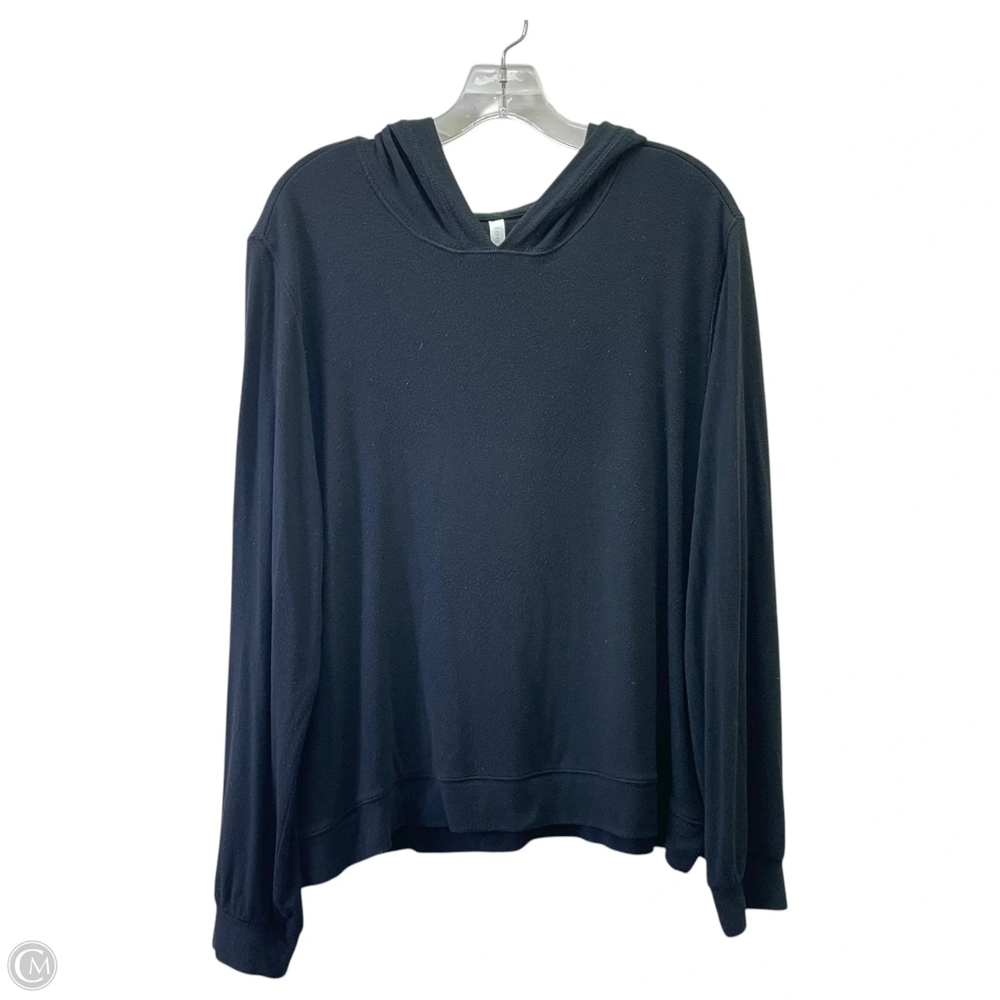 Sweatshirt Hoodie By Tahari In Black, Size: Xl