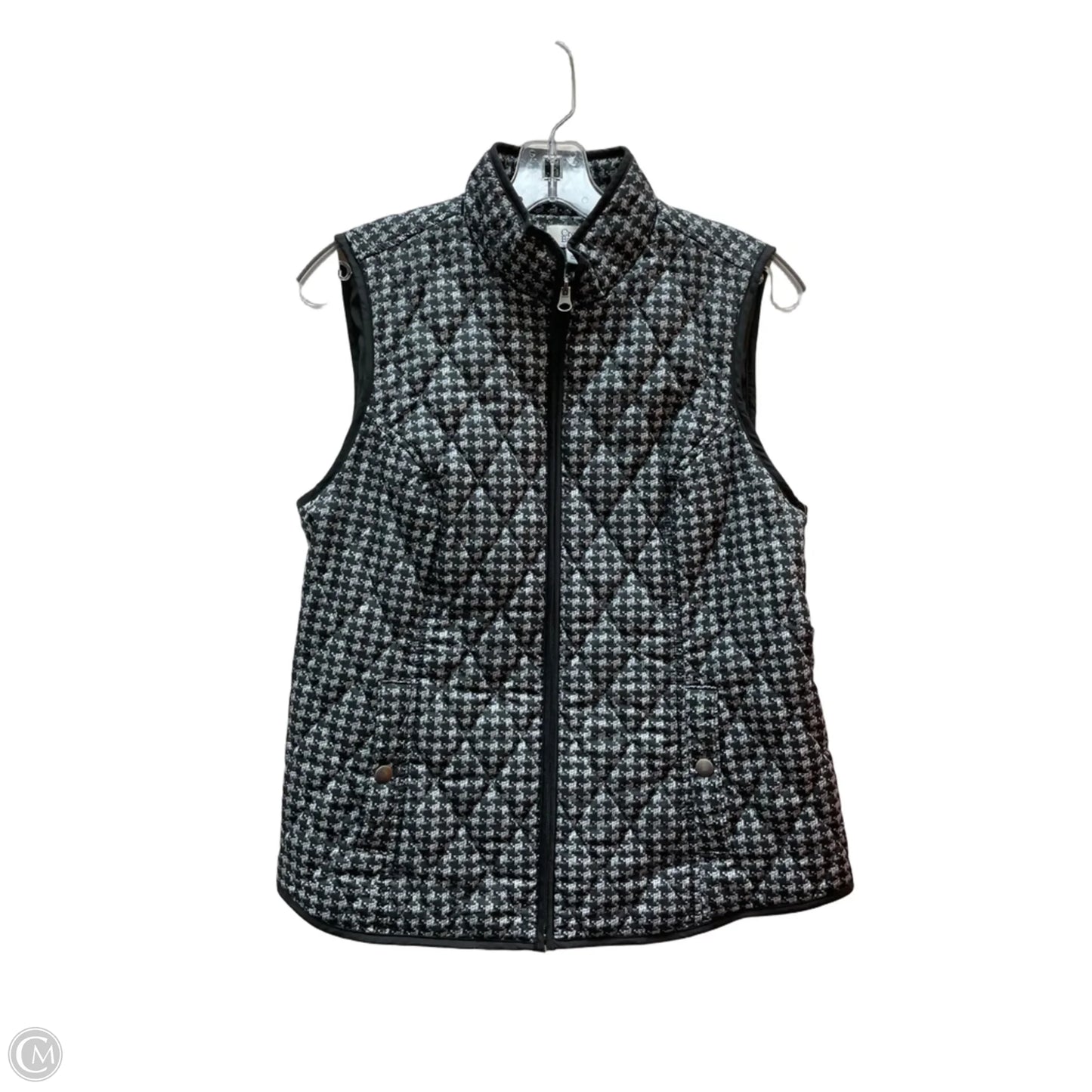 Vest Puffer & Quilted By Croft And Barrow In Black & White, Size: S