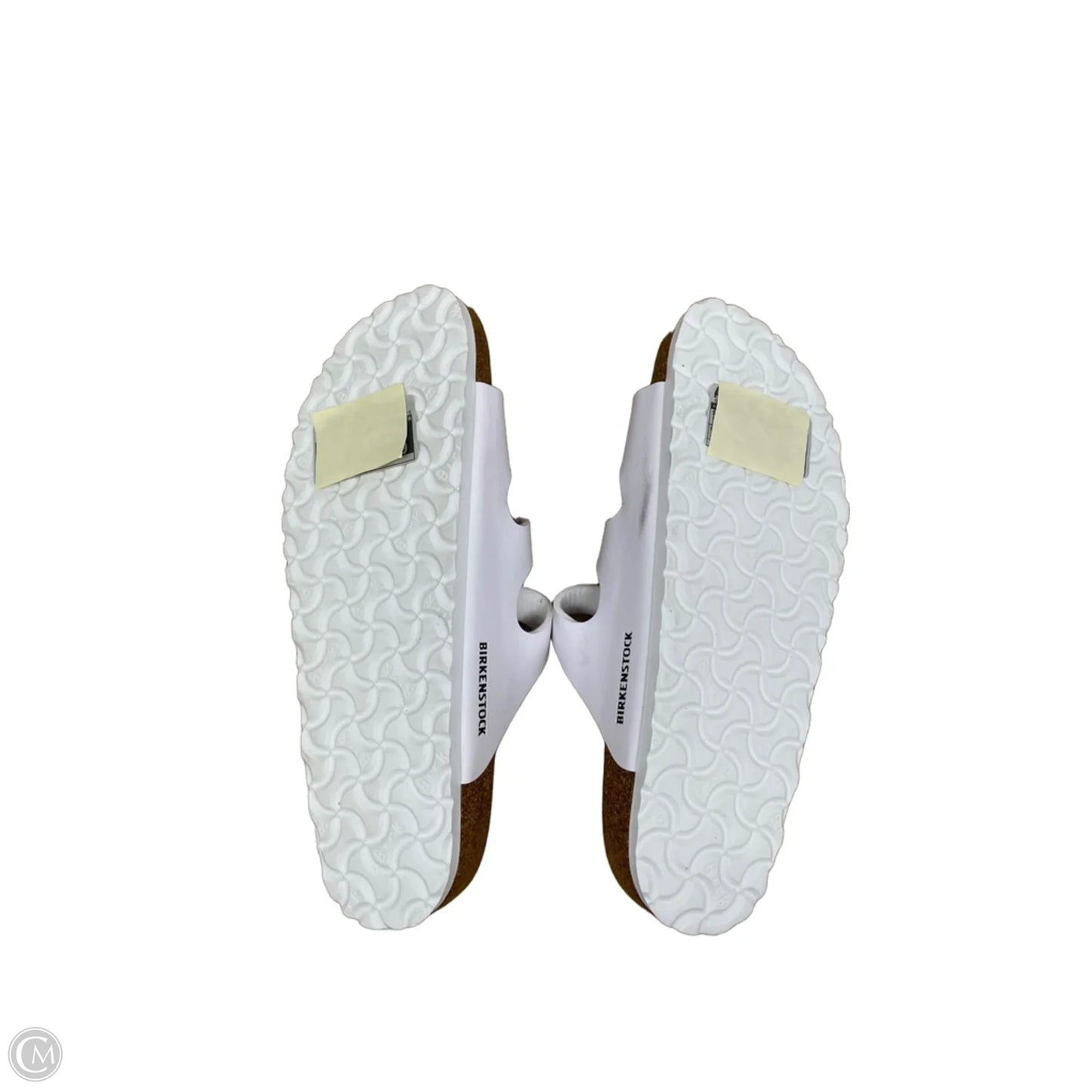 Sandals Flats By Birkenstock In White, Size: 10