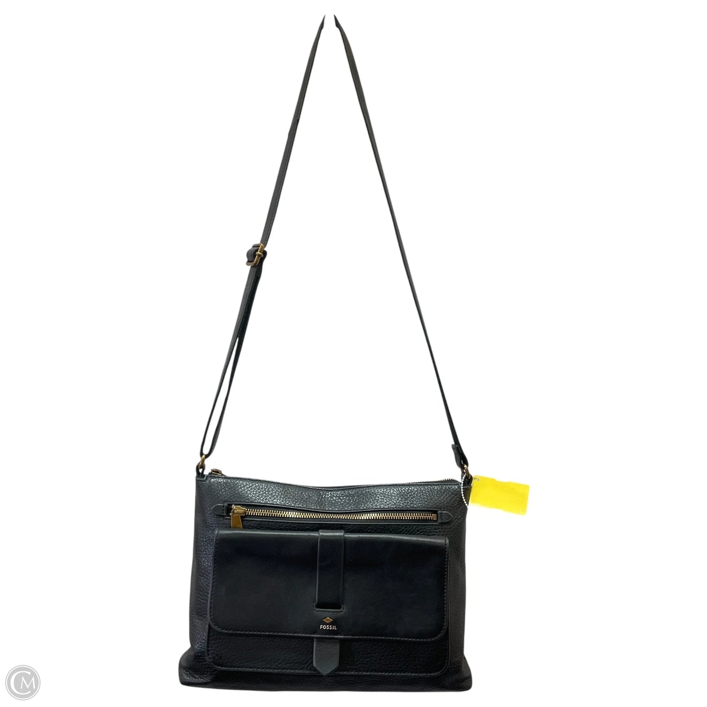 Crossbody Leather By Fossil, Size: Medium