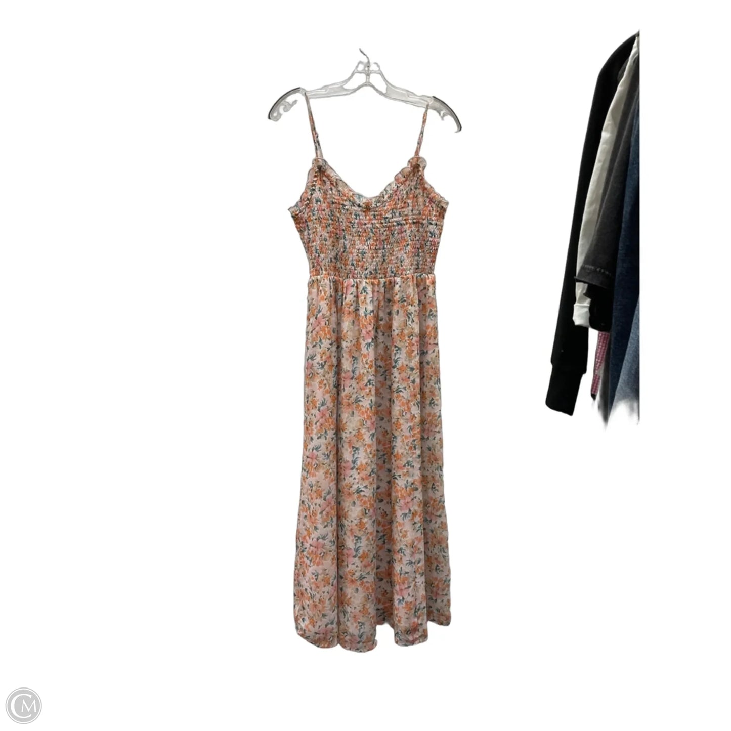 Dress Casual Maxi By Patrons Of Peace In Orange & Pink, Size: M