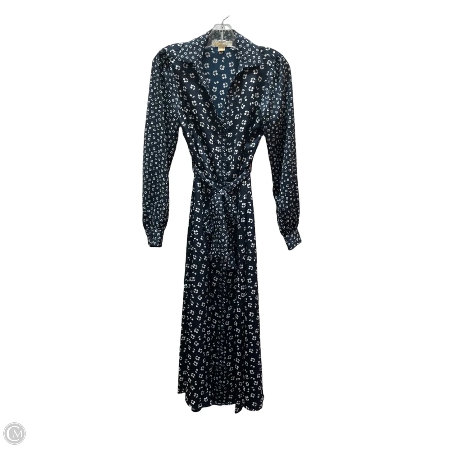 Dress Casual Maxi By Michael By Michael Kors In Blue & White, Size: Xs