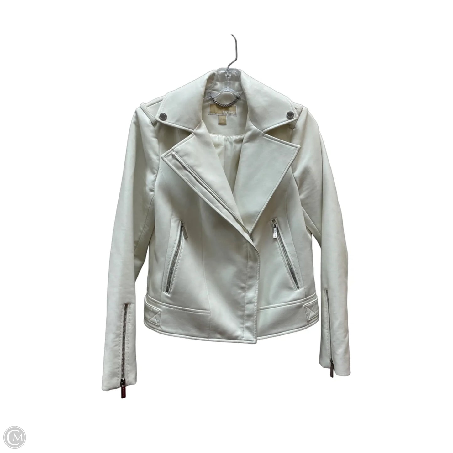 Jacket Moto By Michael By Michael Kors In Cream, Size: S