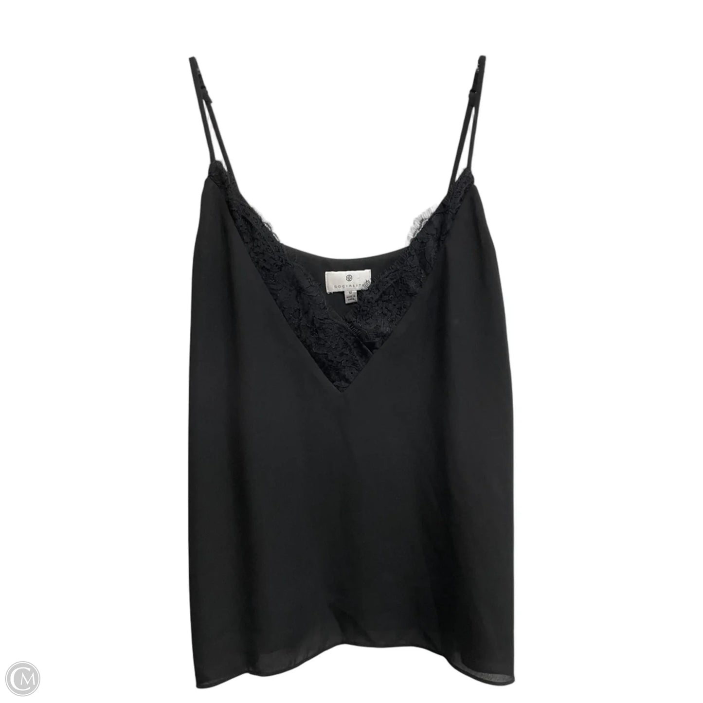 Blouse Sleeveless By Socialite In Black, Size: M