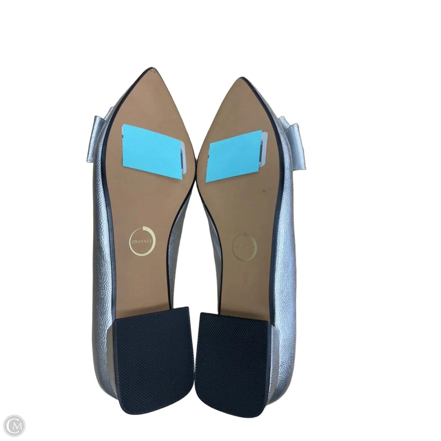 Shoes Heels Kitten By Journee In Silver, Size: 9