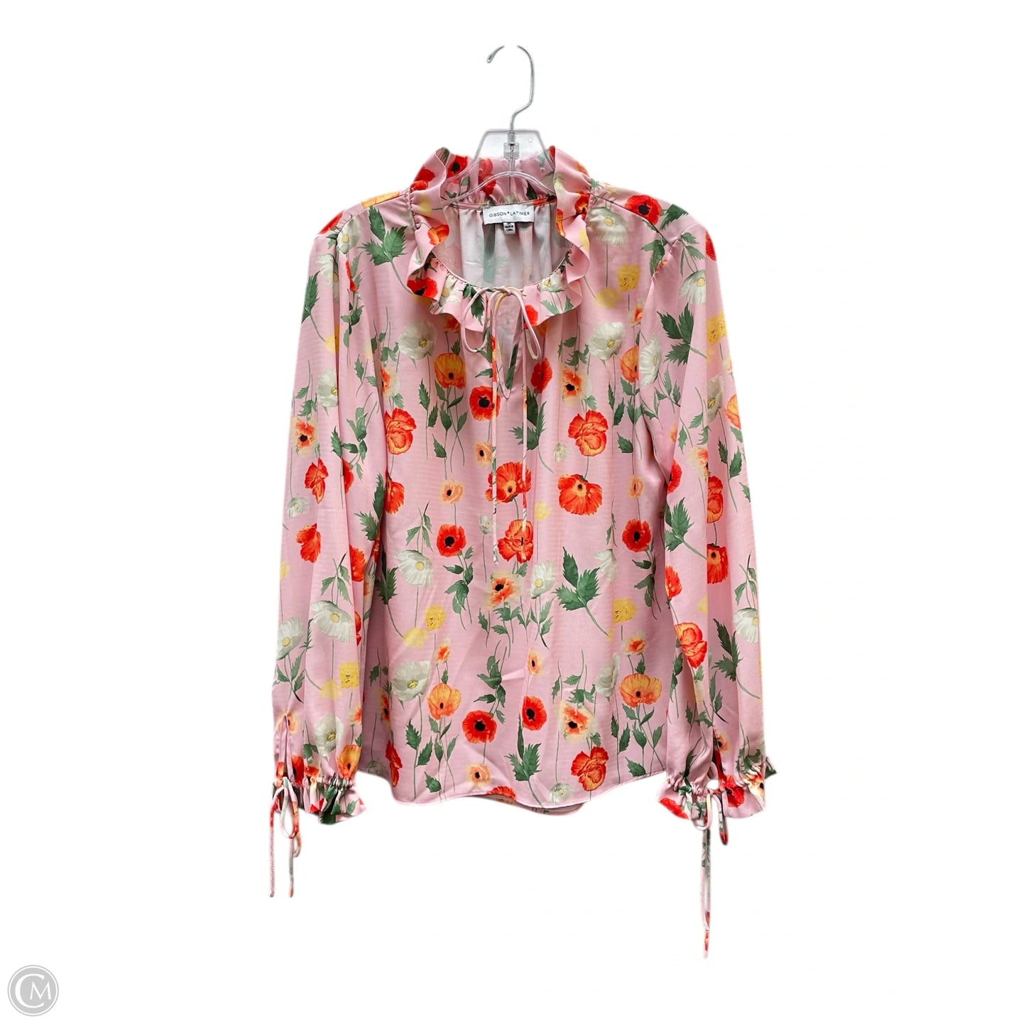 Top Long Sleeve By Gibson And Latimer In Floral Print, Size: M