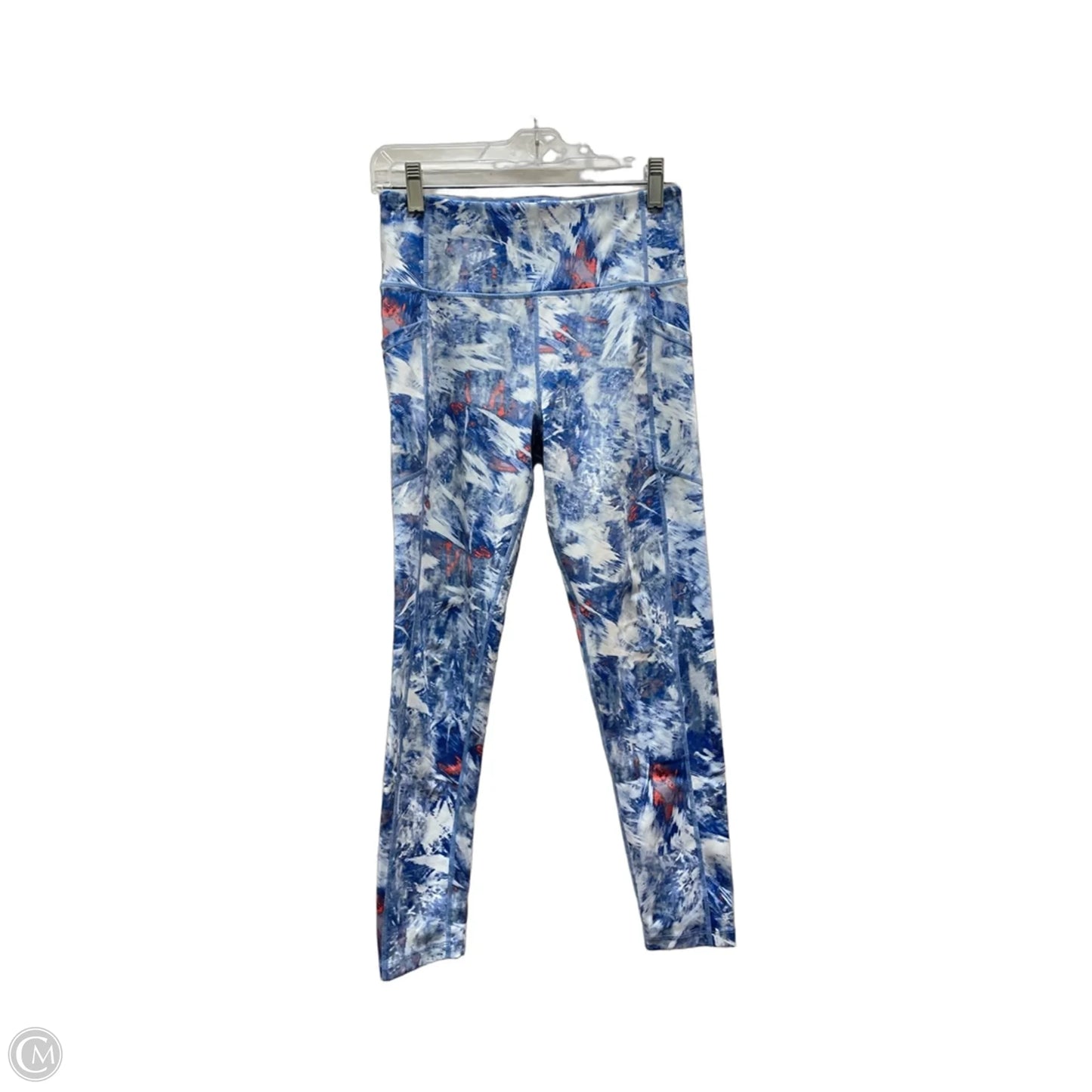 Athletic Leggings By Calvin Klein In Blue, Size: S