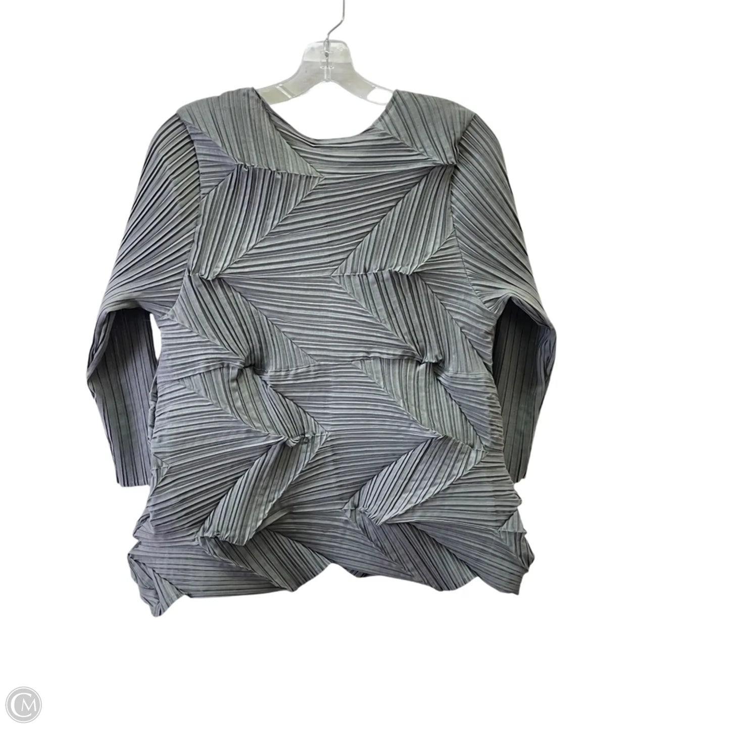 Top Long Sleeve By VEECA In Grey, Size: S