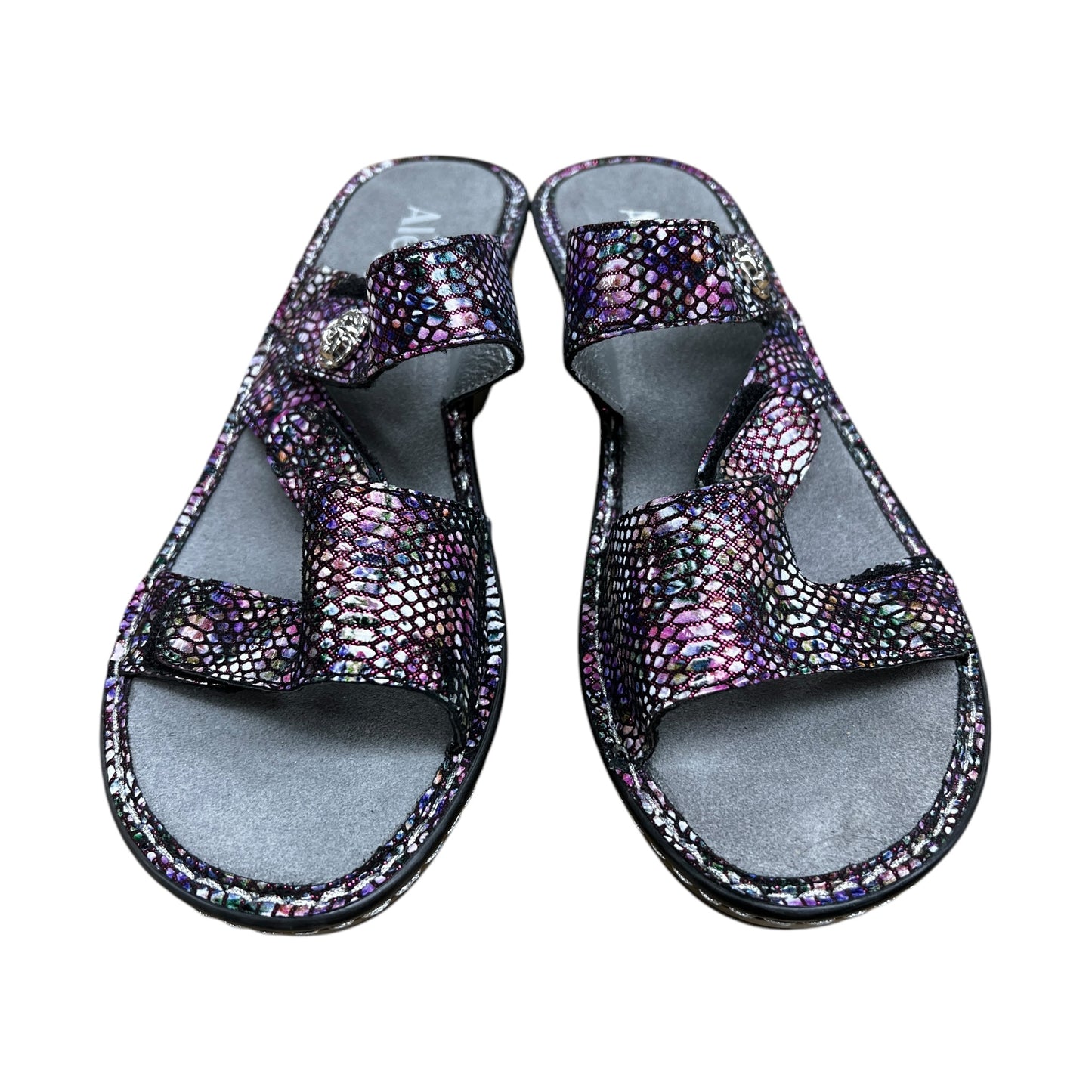 Sandals Heels Wedge By Alegria In Purple, Size:8.5