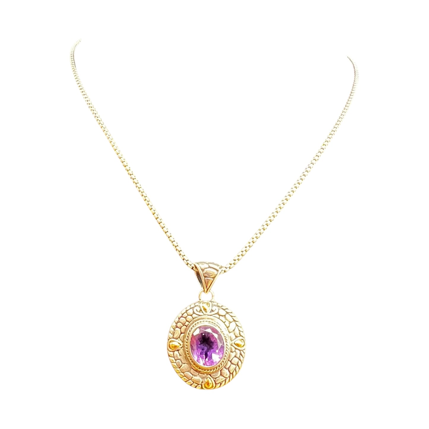 Necklace Sterling Silver In Gold & Silver