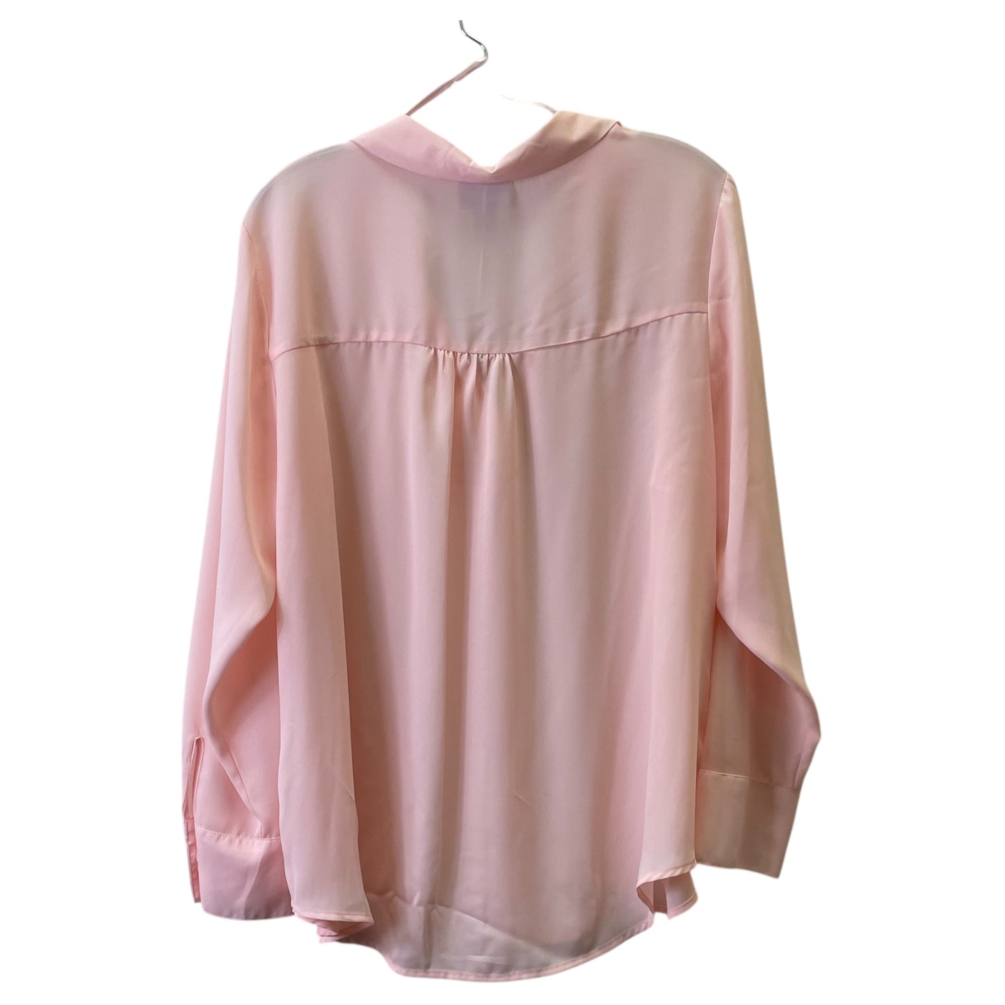 TOP LS by LIZ CLAIBORNE In PINK, Size: 1X