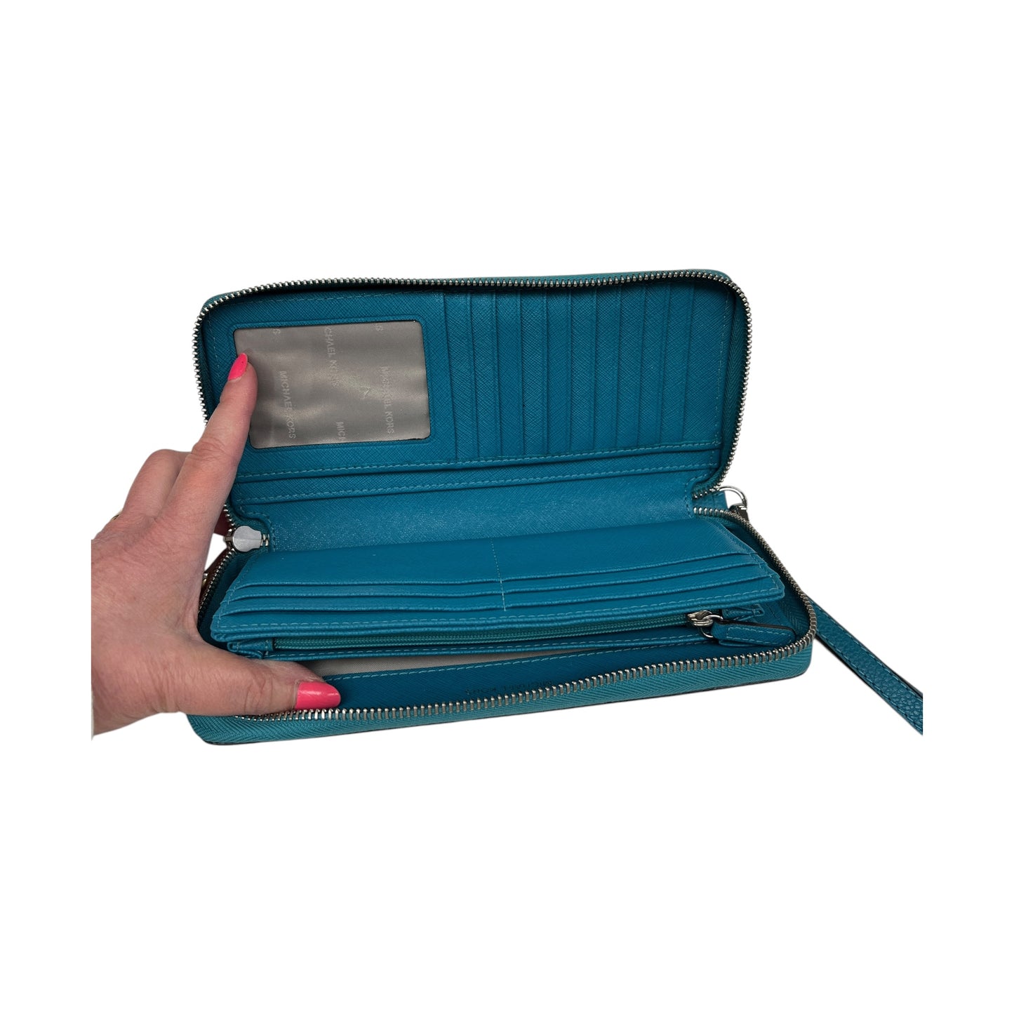 Wristlet Designer By Michael Kors In Blue, Size:Large