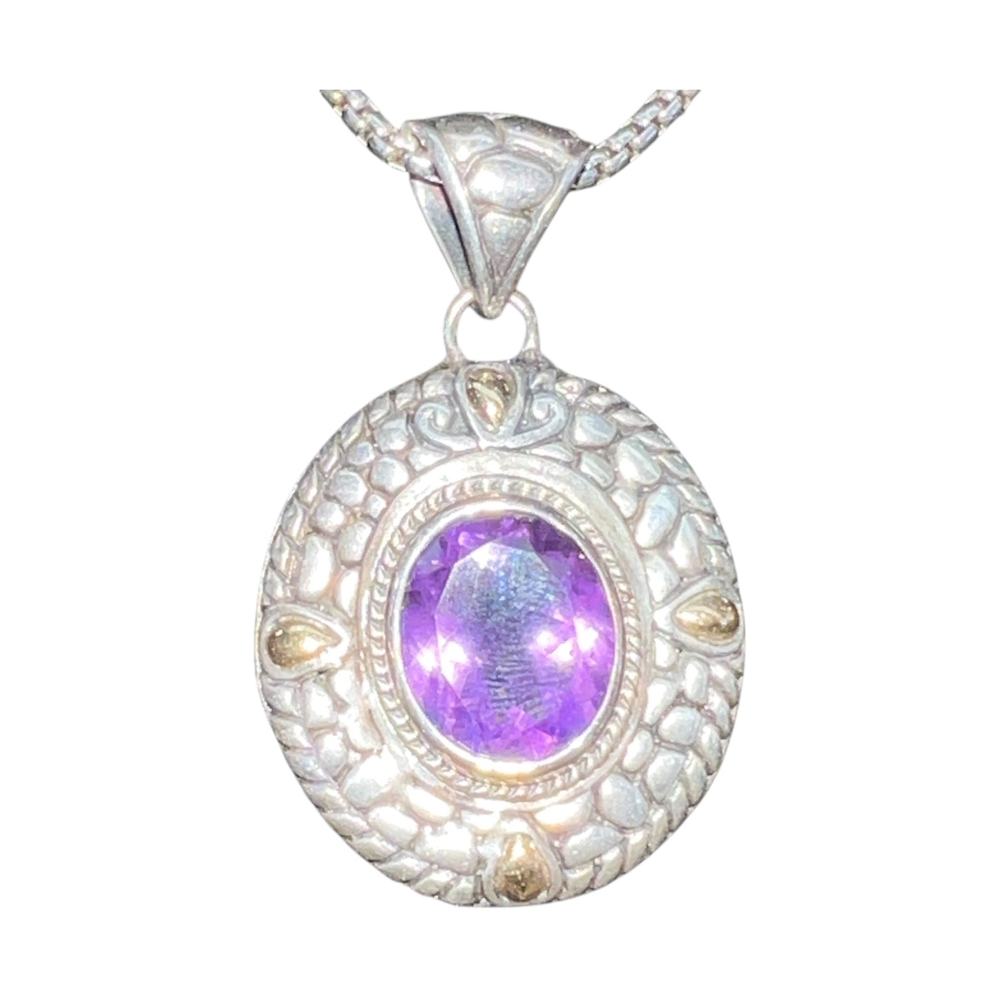 Necklace Sterling Silver In Gold & Silver