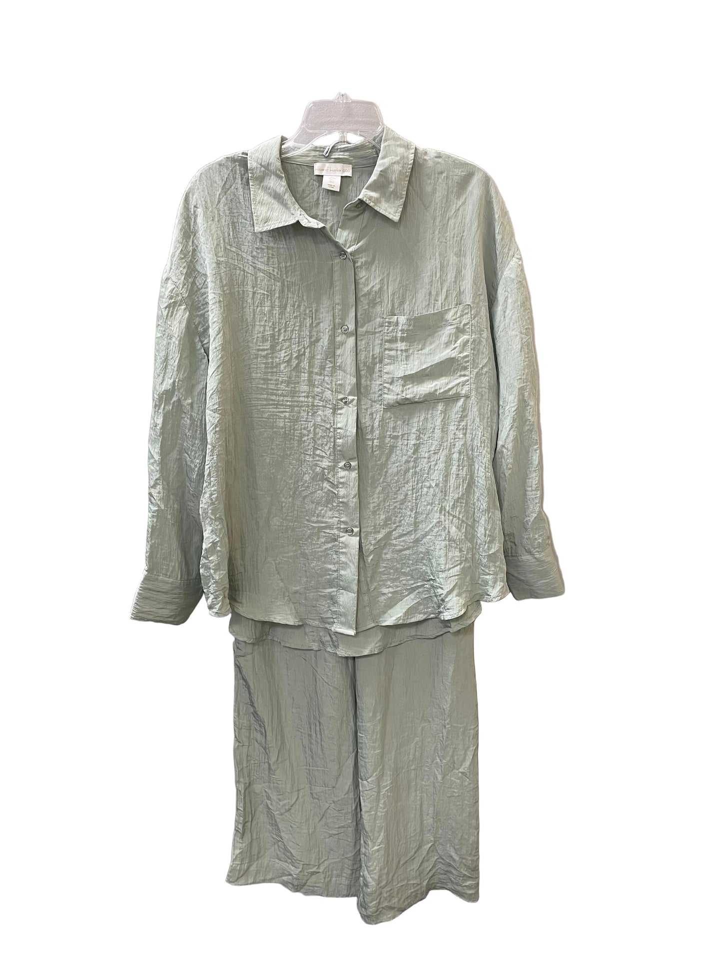 Pants Set 2Pc By House Of Harlow In Green, Size:L
