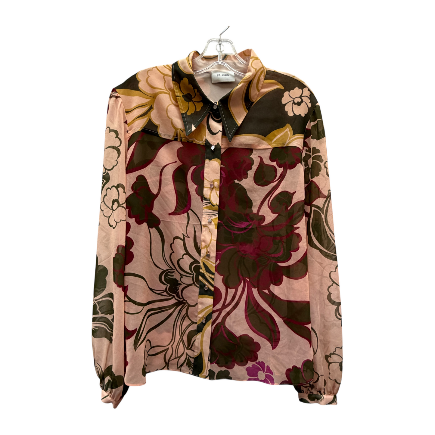 Top Ls Designer By St John Collection In Pink, Size:L