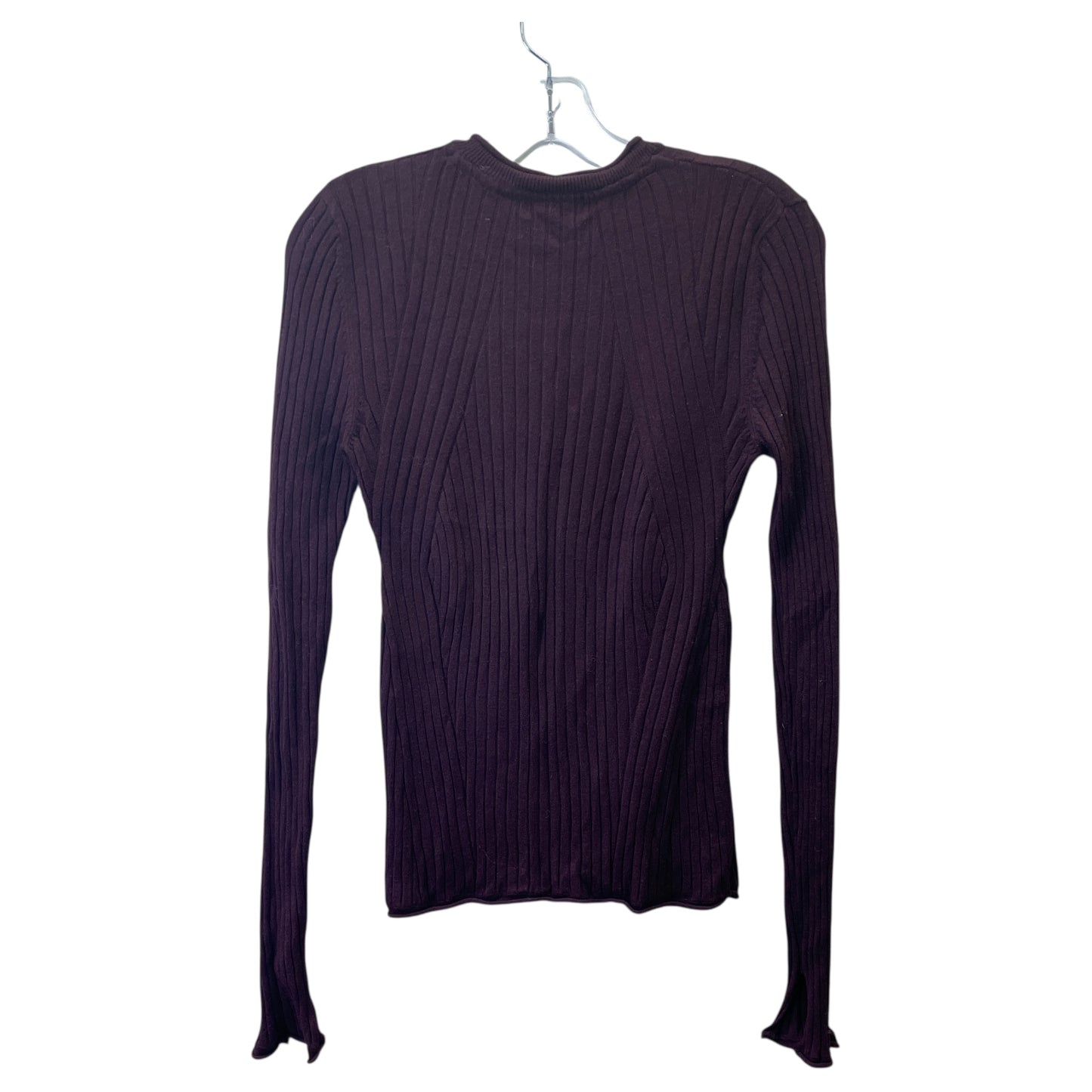 TOP LS by ZARA in MAROON, Size:L