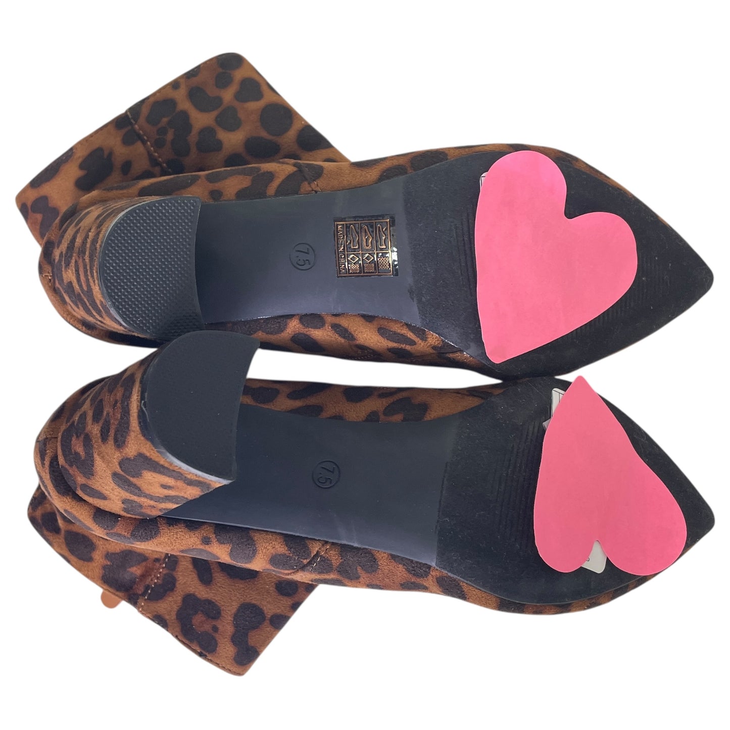 BOOTS ANKLE HEELS by Dream Pairs In ANIMAL PRINT, Size: 7.5