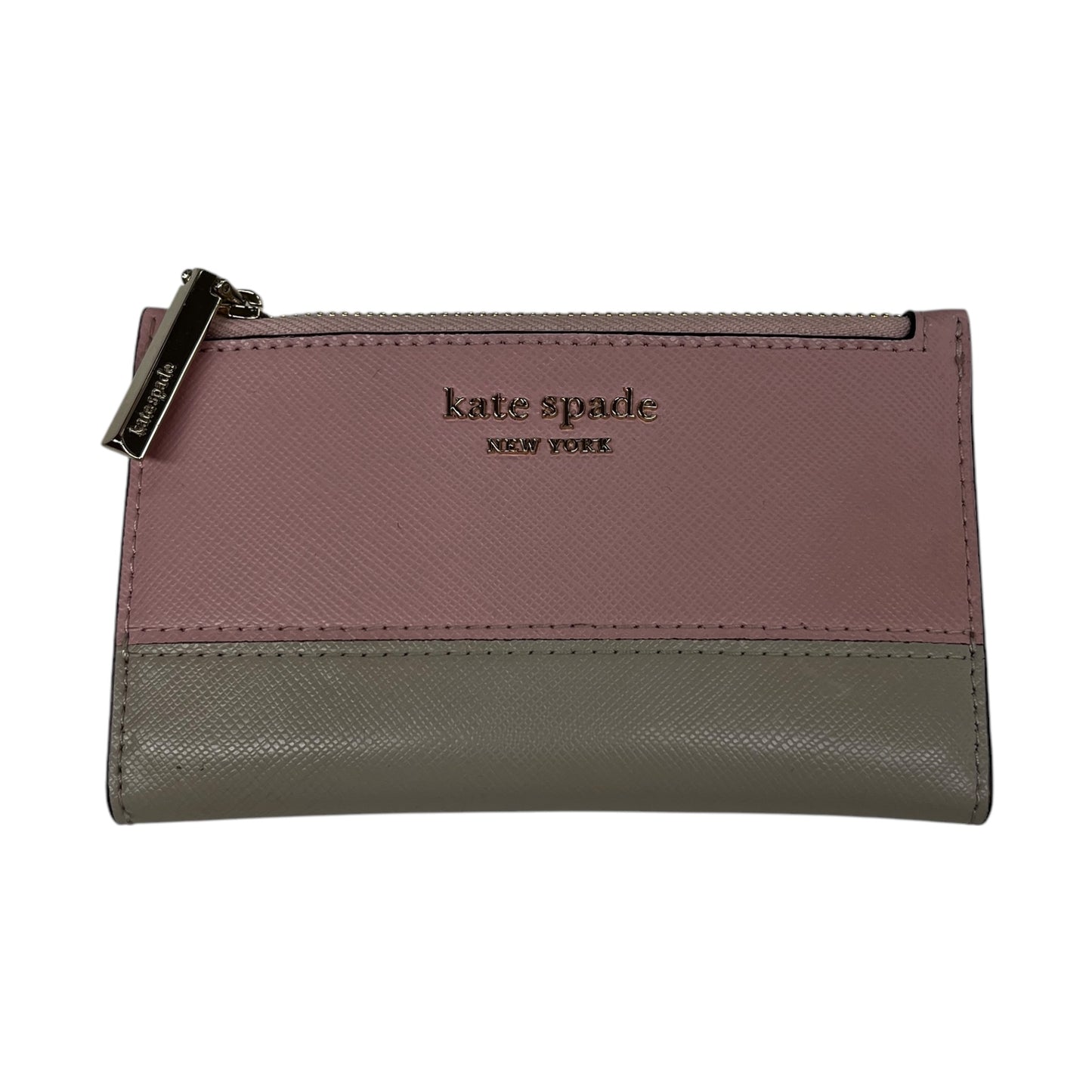 Wallet Designer By Kate Spade In Grey & Pink, Size:Small