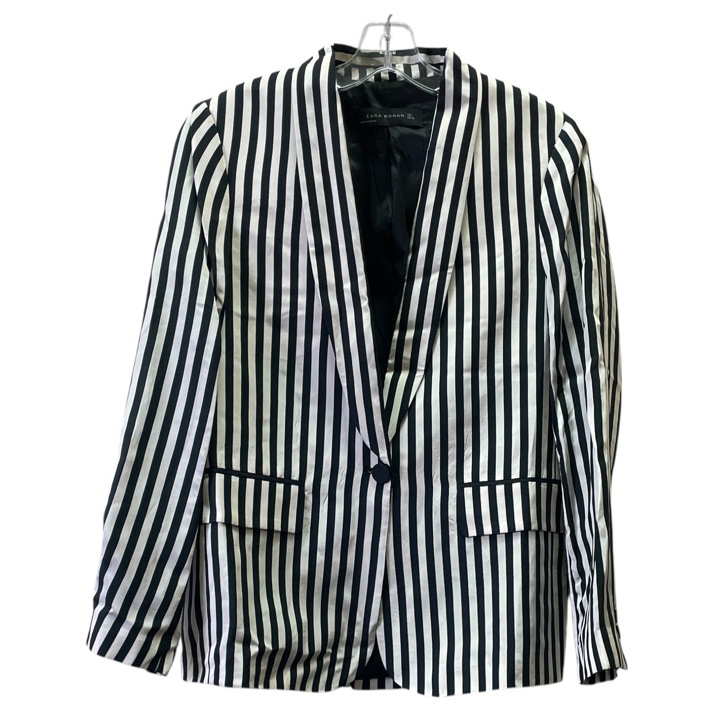 BLAZER by ZARA WOMEN In BLACK & WHITE, Size: L