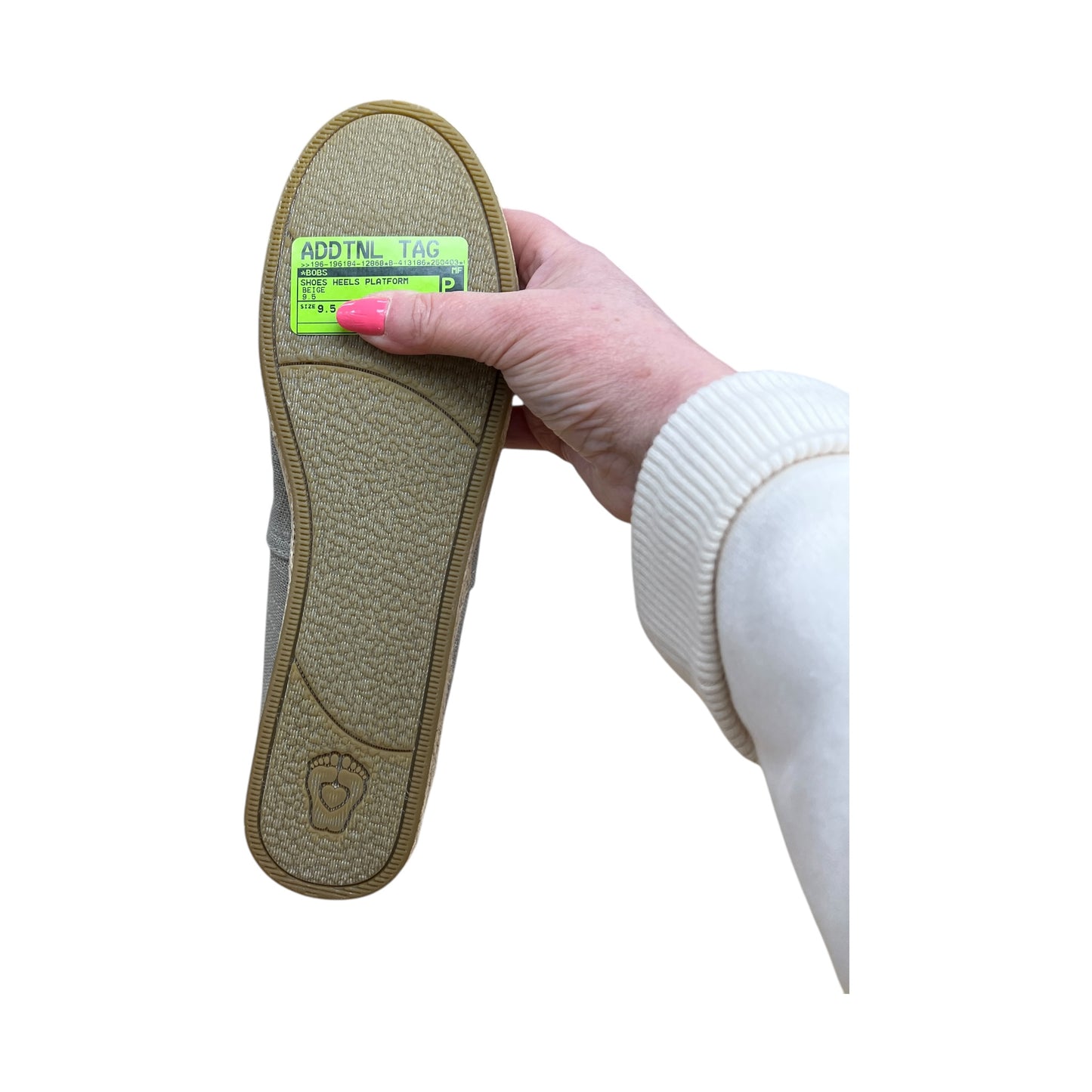 Shoes Heels Platform By Bobs In Beige, Size:9.5