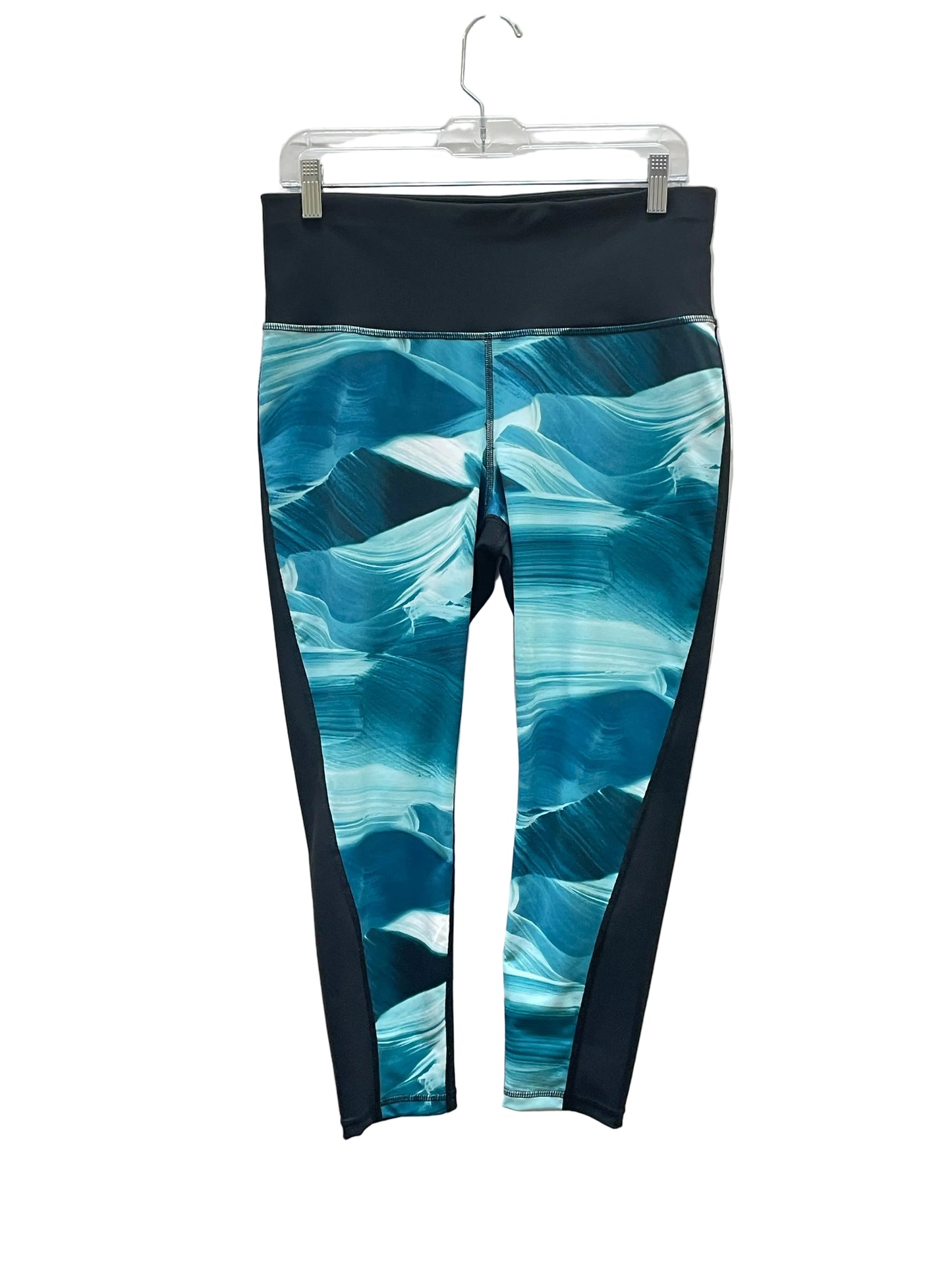 Athletic Capris By Xersion In Black & Blue, Size:Lp