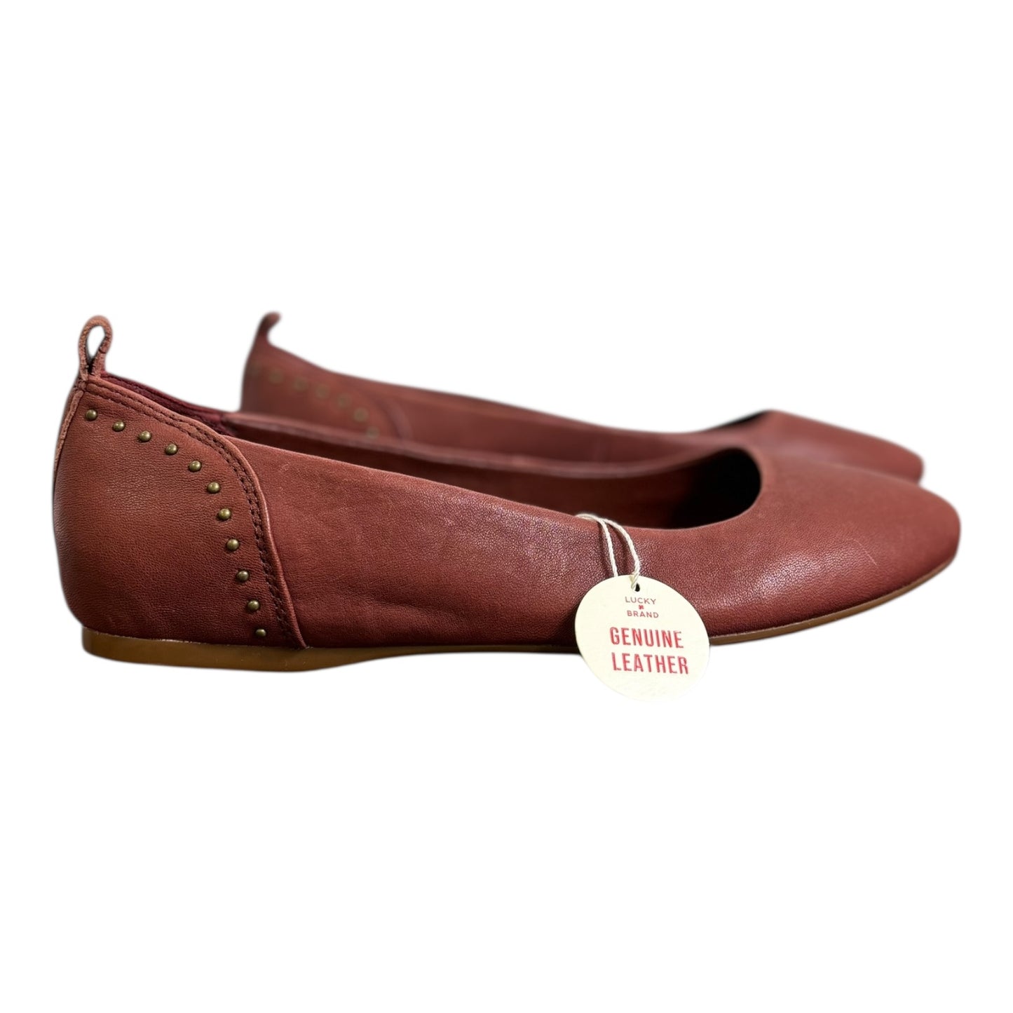 Shoes Flats By Lucky Brand In Maroon, Size:7.5