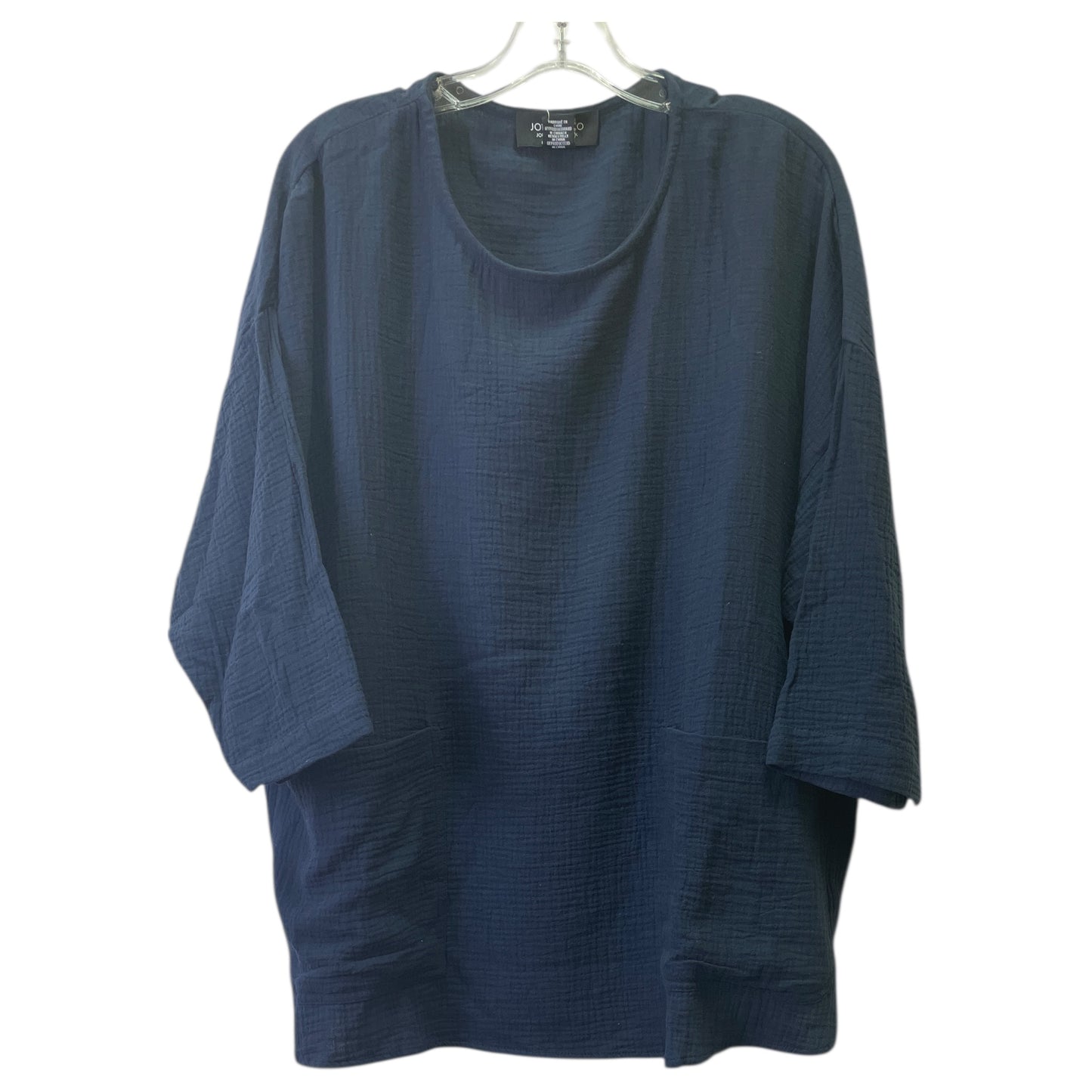 Top Ls By Jones And Co In Navy, Size:1X