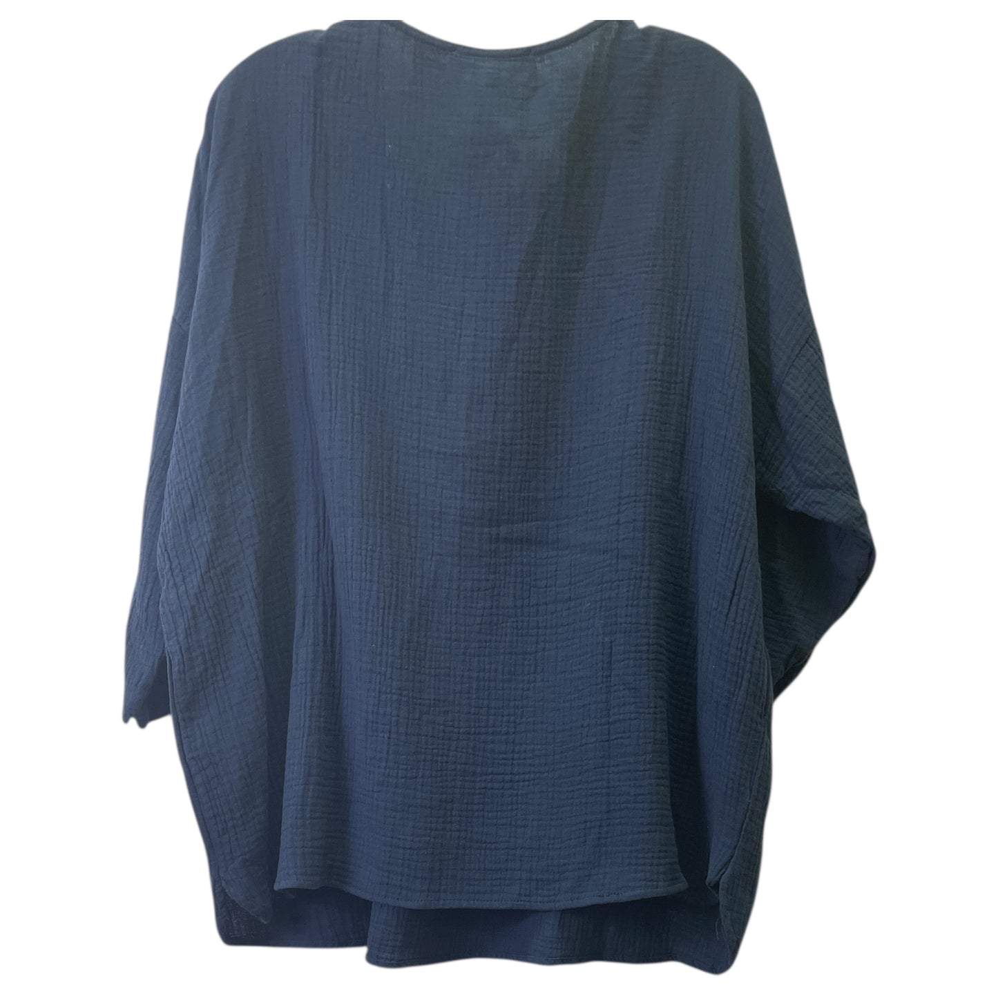 Top Ls By Jones And Co In Navy, Size:1X