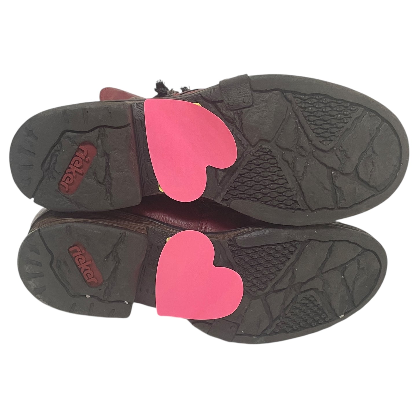 Boots Ankle Flats By Riekers In Red, Size:7.5