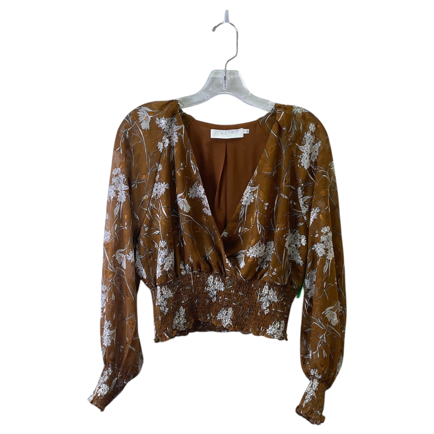 Top Ls By Astr In Tan, Size:M