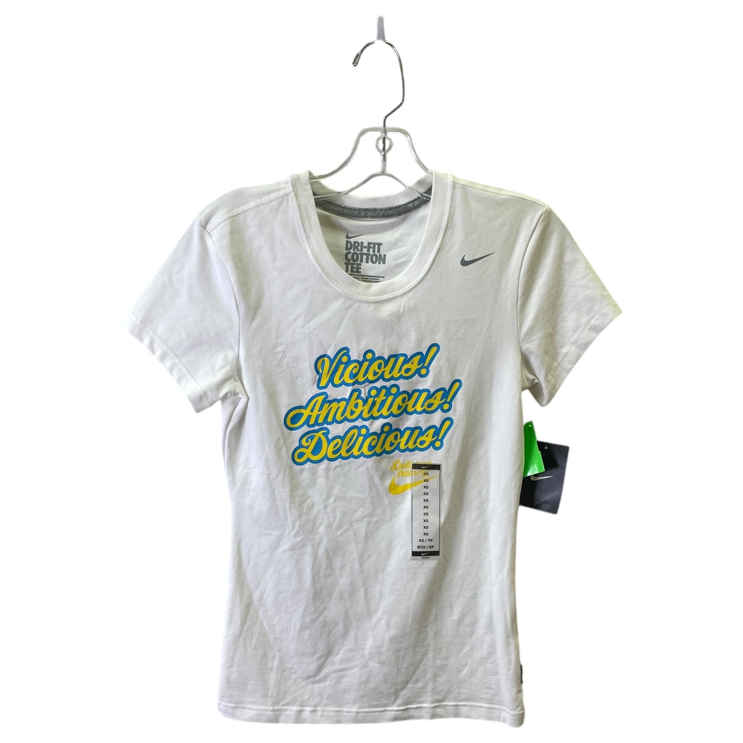Athletic Top Ss By Nike Apparel In White, Size:Xs