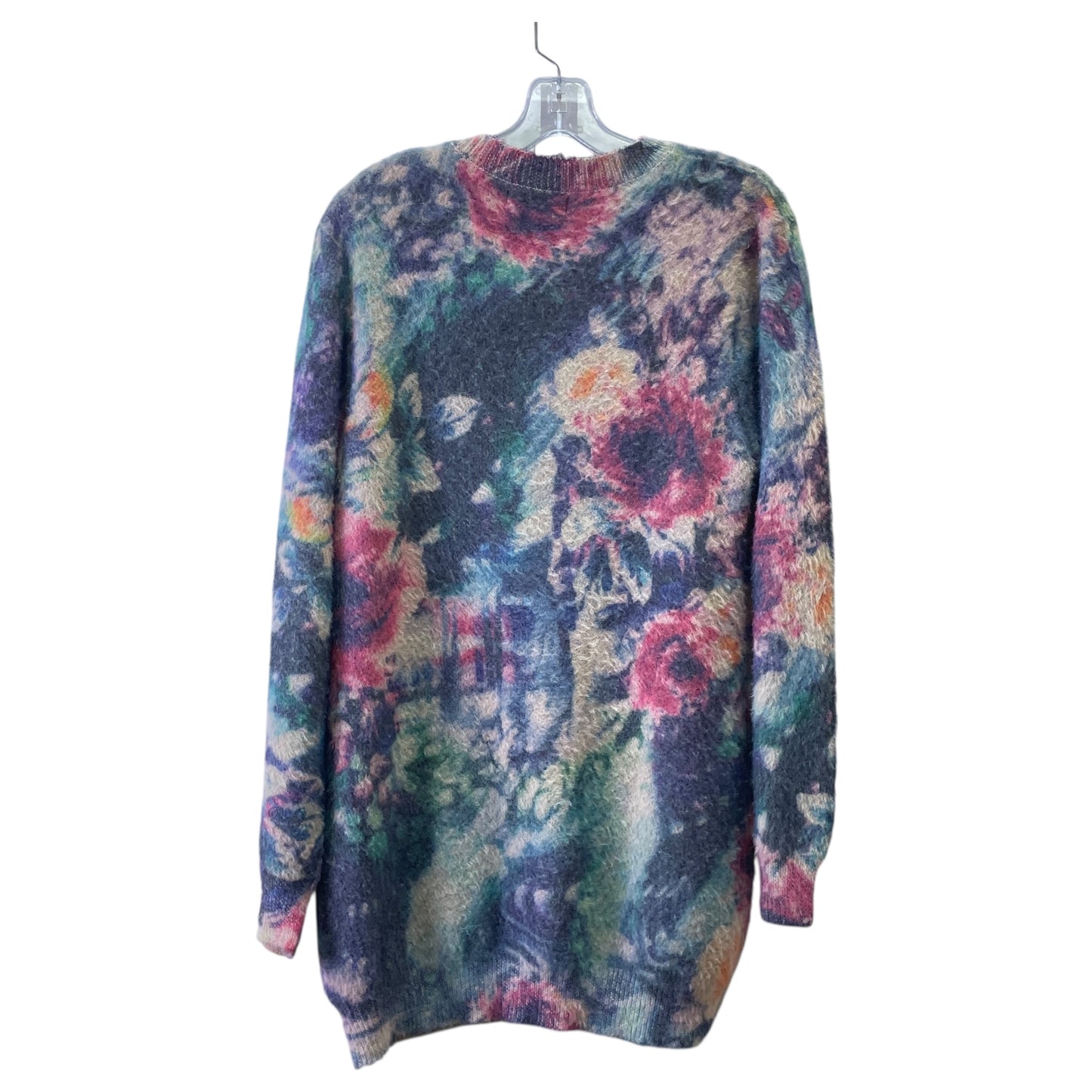 Dress Sweater By Simply Couture In Blue & Pink, Size:L