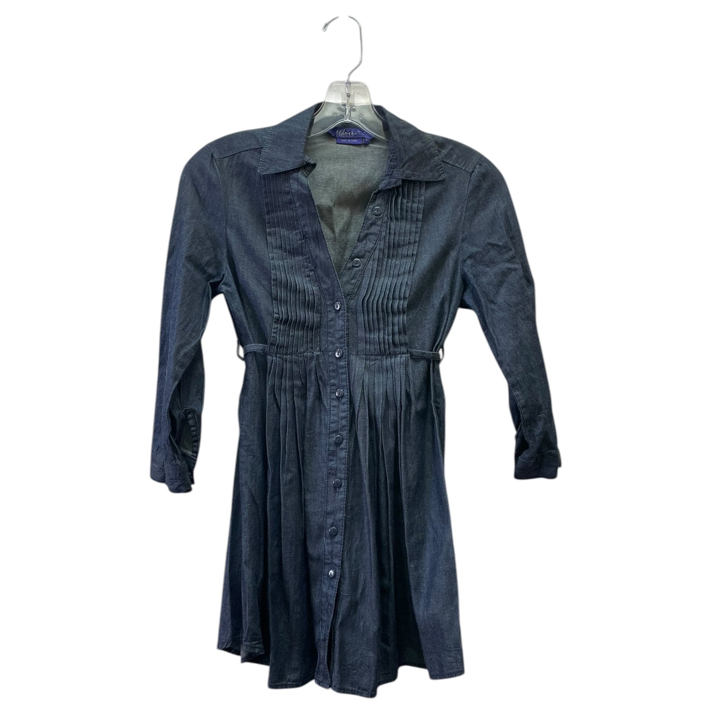 Dress Casual Midi By Max Azria In Blue Denim, Size:S